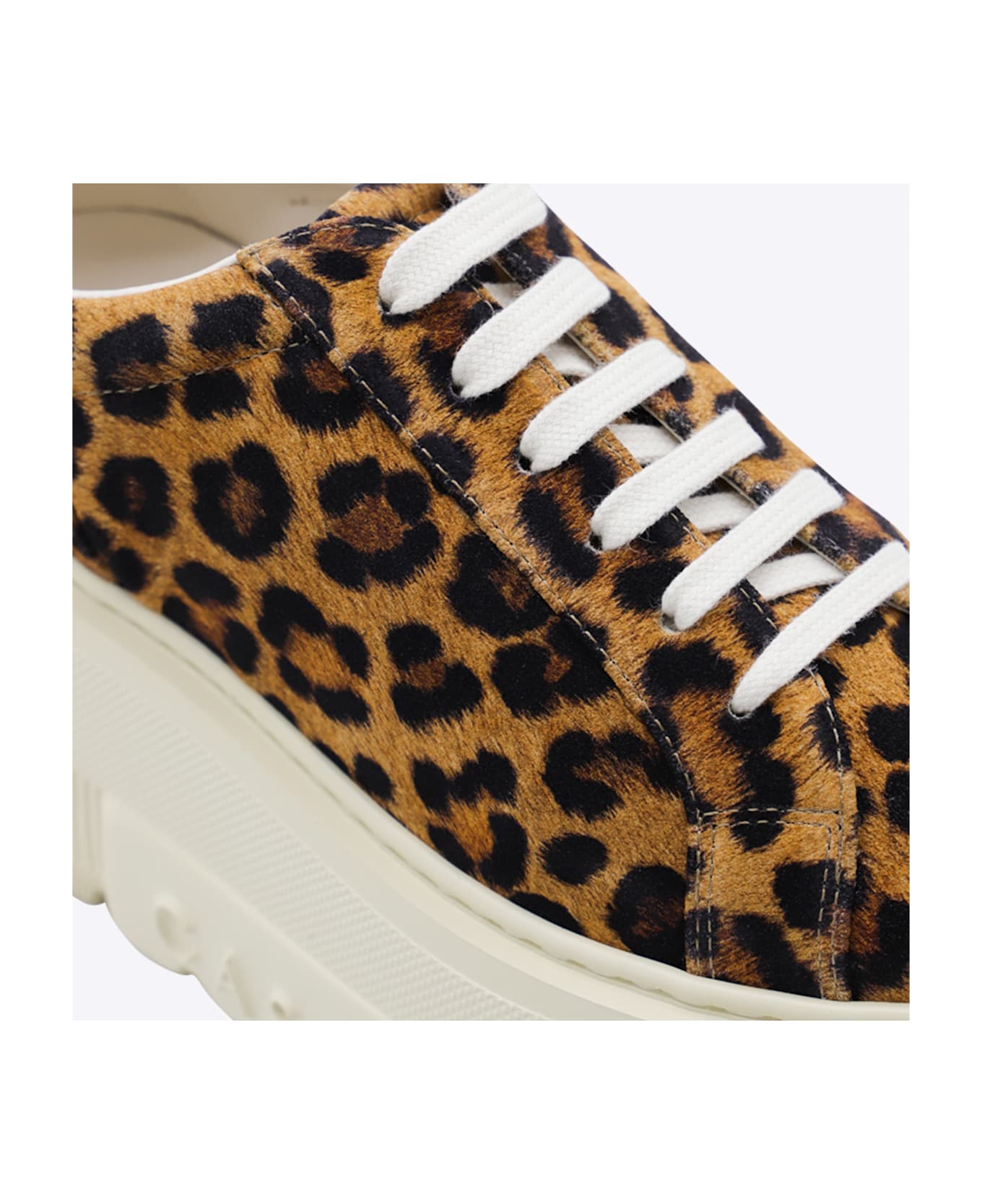 Casadei Leopard Leather Nexus Platform Sneakers - Brown