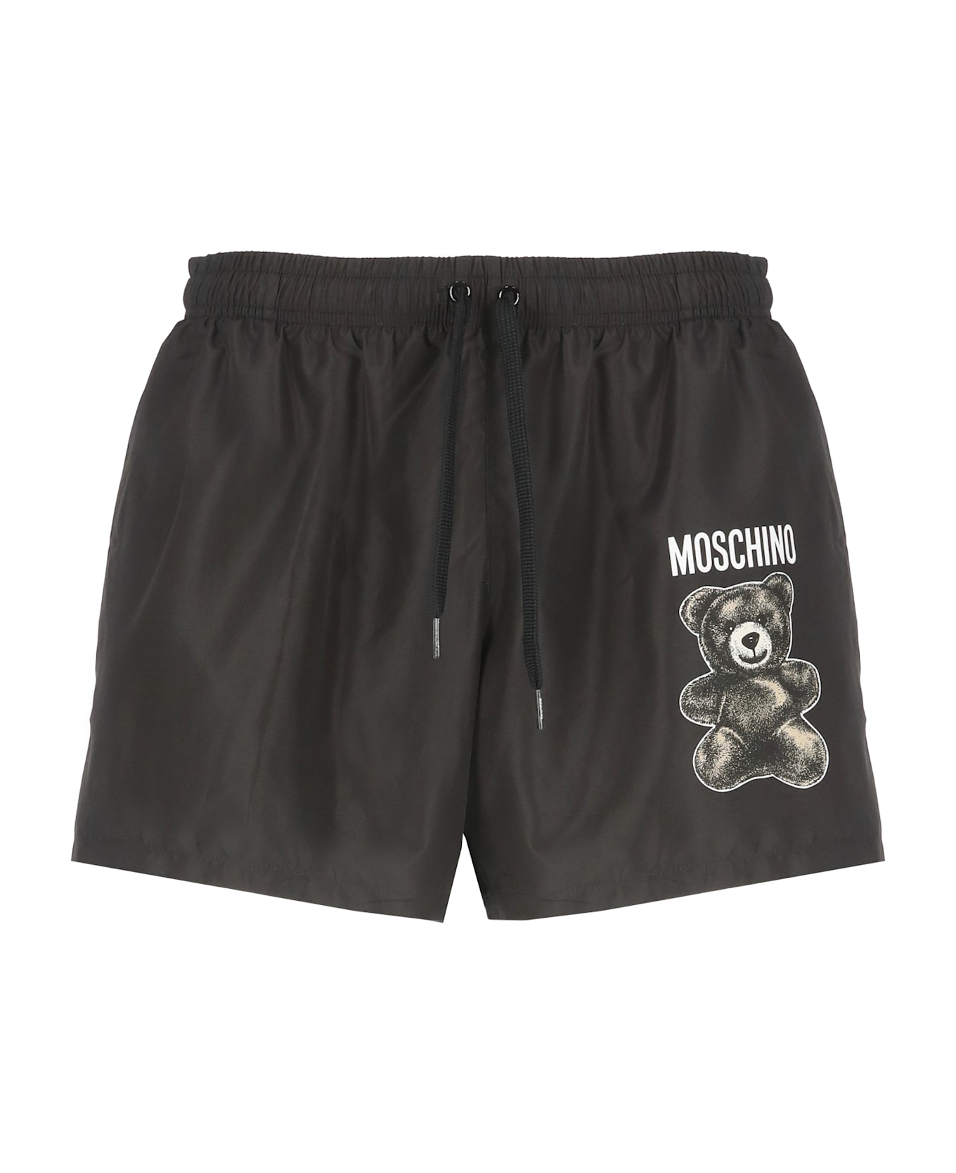 Moschino Double Smiley Swim Trunks - Black