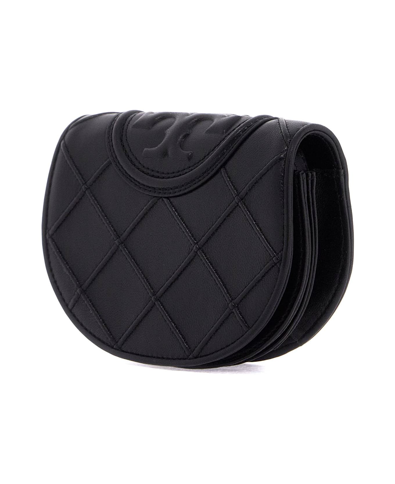 Tory Burch 
fleming
 Wallet With Chain - BLACK (Black)