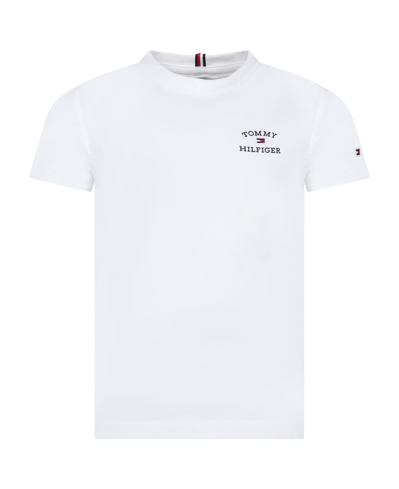 Tommy Hilfiger White T-shirt For Boy With Logo - White