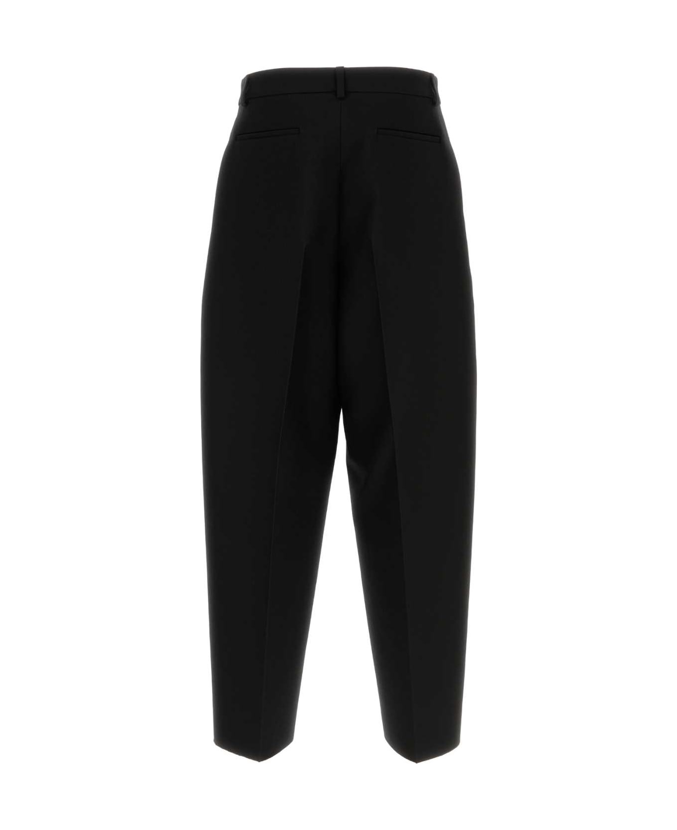 Valentino Garavani Black Wool Blend Pant - NERO