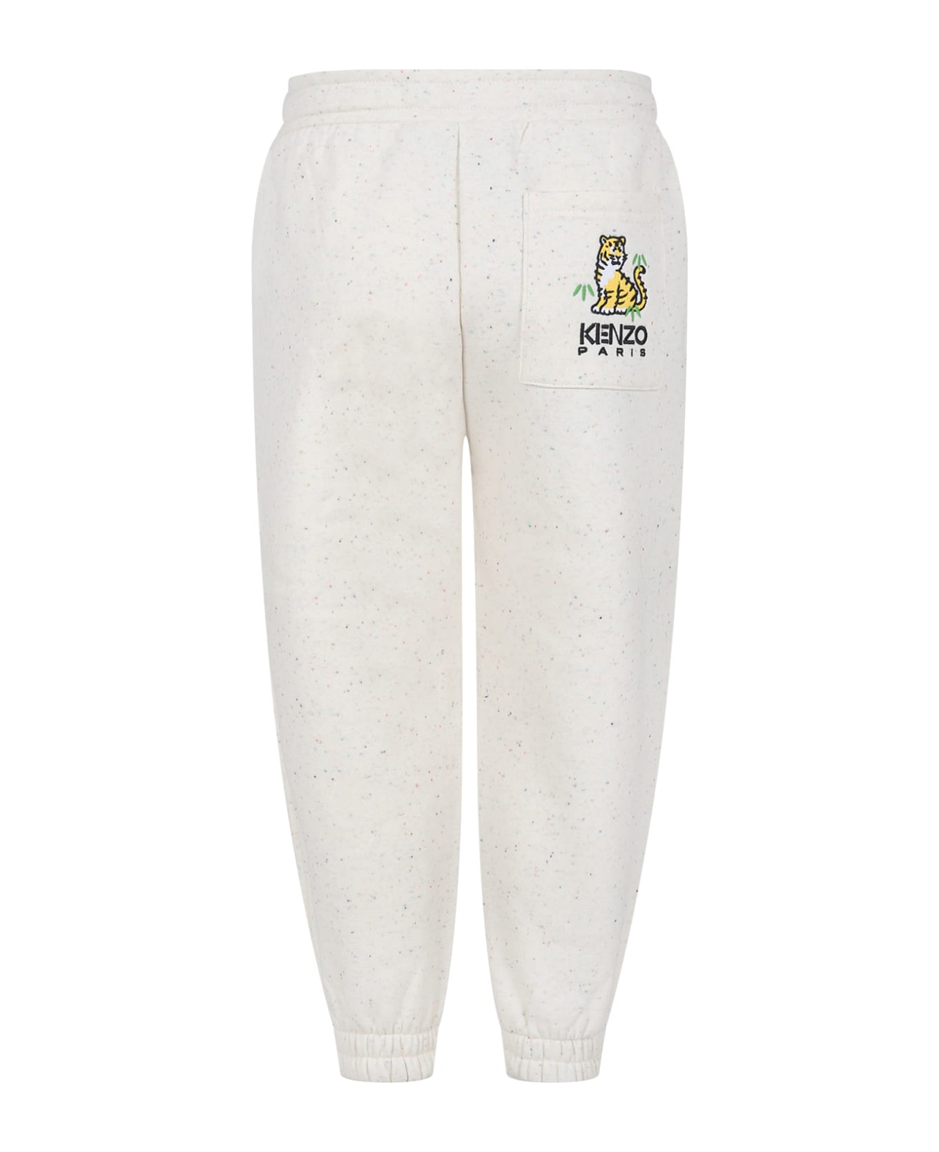 Kenzo Kids Ivory Trousers For Girl With Tiger - C Wicker ボトムス