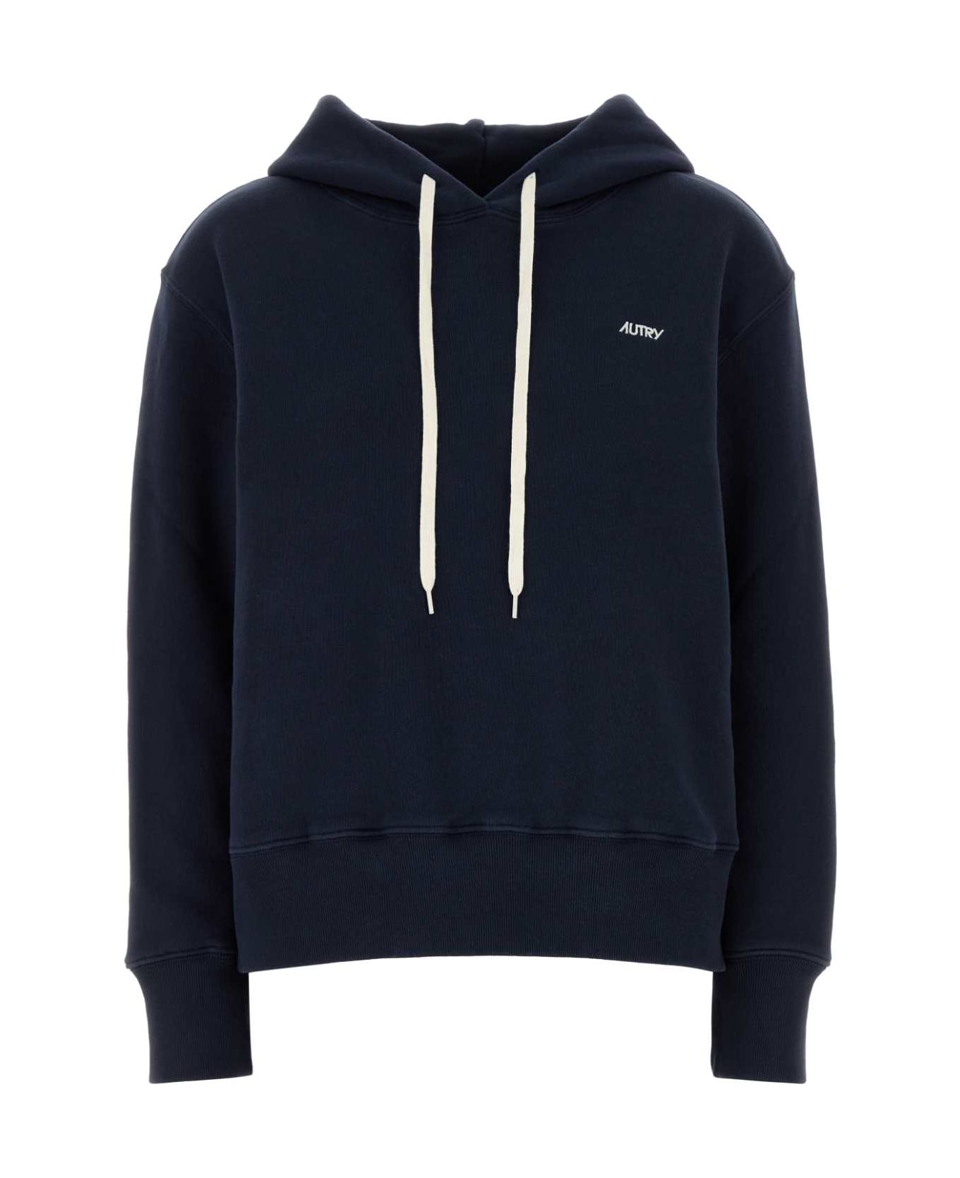 Autry Navy Blue Cotton Main Wom Sweatshirt - A2JB
