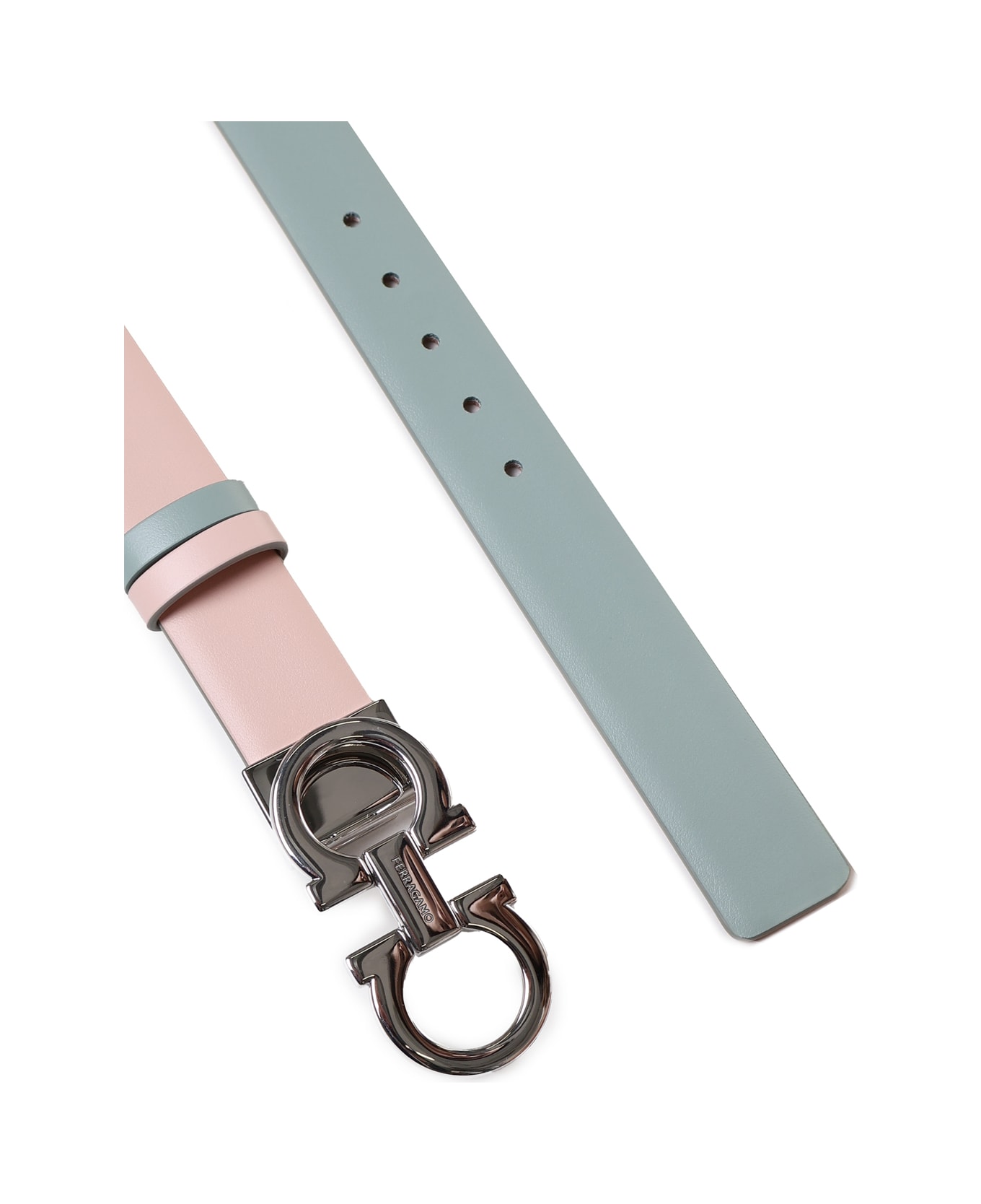 Ferragamo Reversible Leather Belt - PINK, Sugar paper ベルト