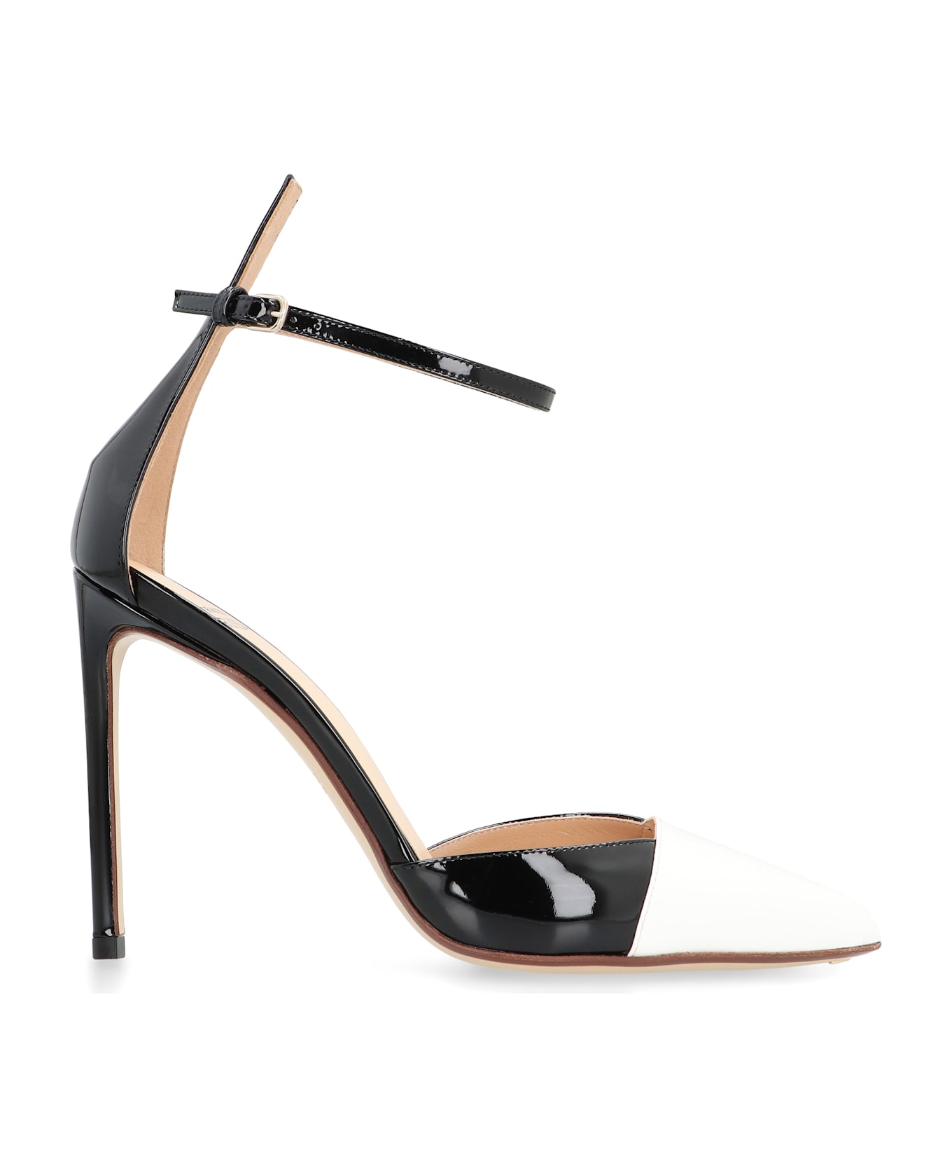 Francesco Russo Patent Leather Heel Sandals - black