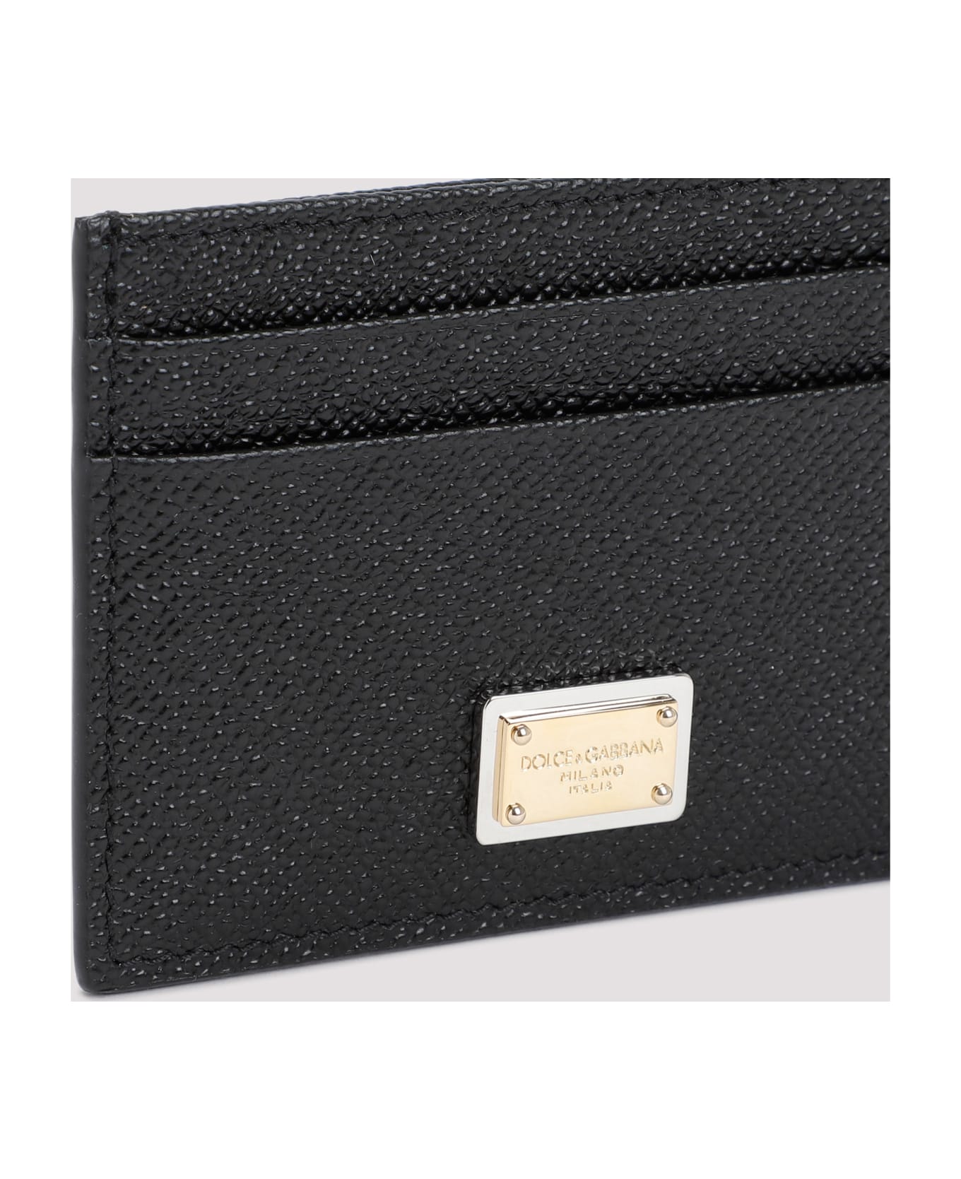 Dolce & Gabbana Cardholder With Logo Plaque - Nero