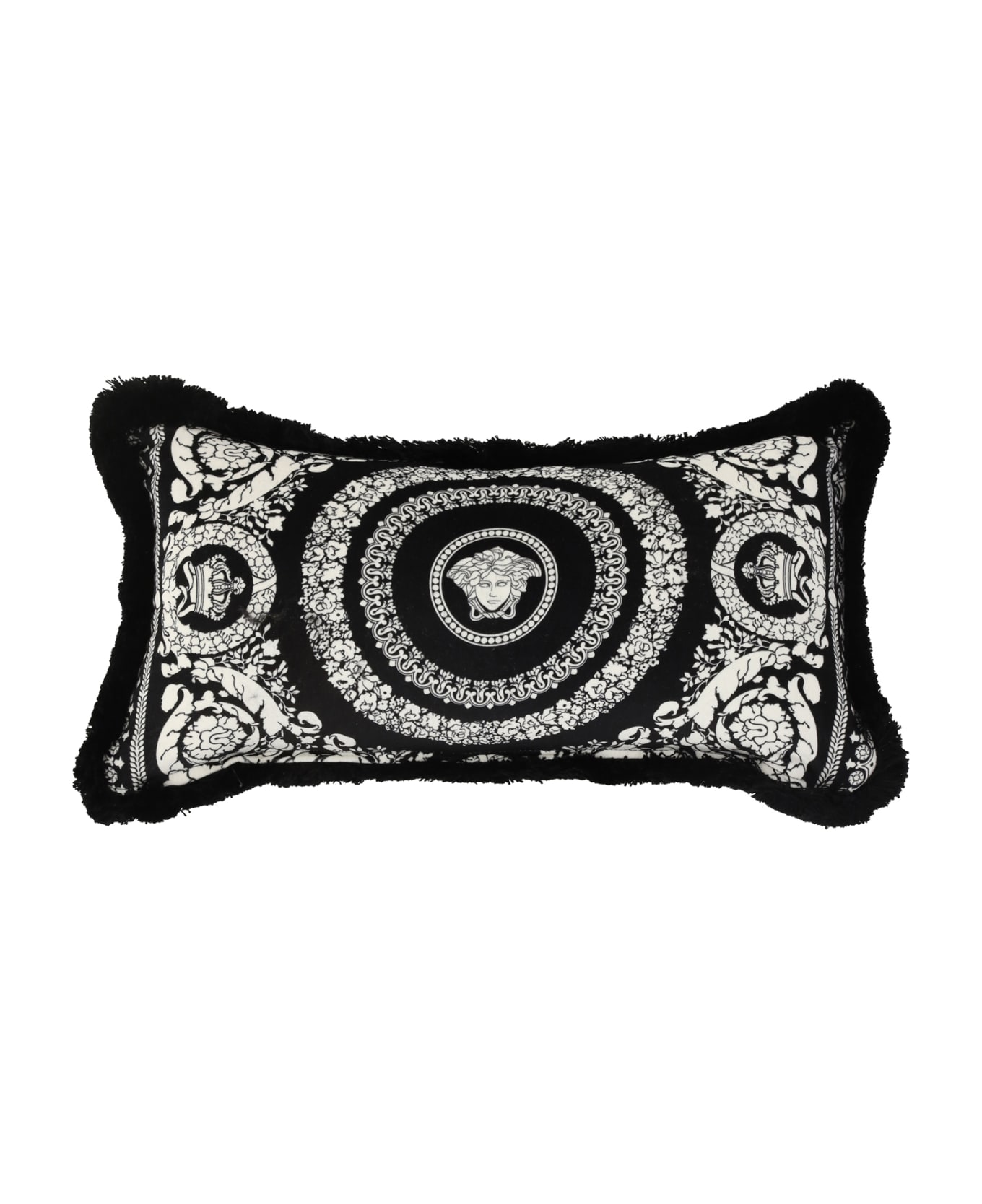 Versace Rectangular Pillow - Nero/bianco
