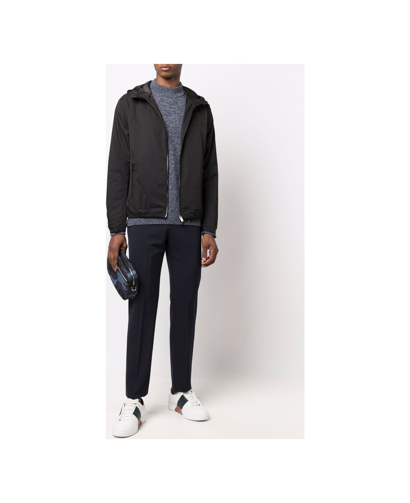 Emporio Armani Nylon Blouson Jacket - Black