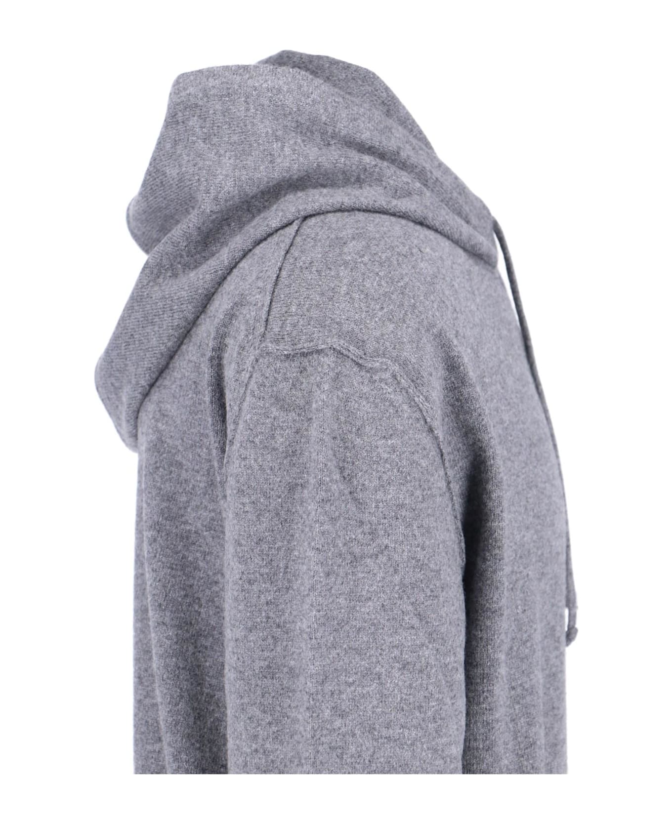 Maison Margiela Knitted Hoodie - Medium Grey
