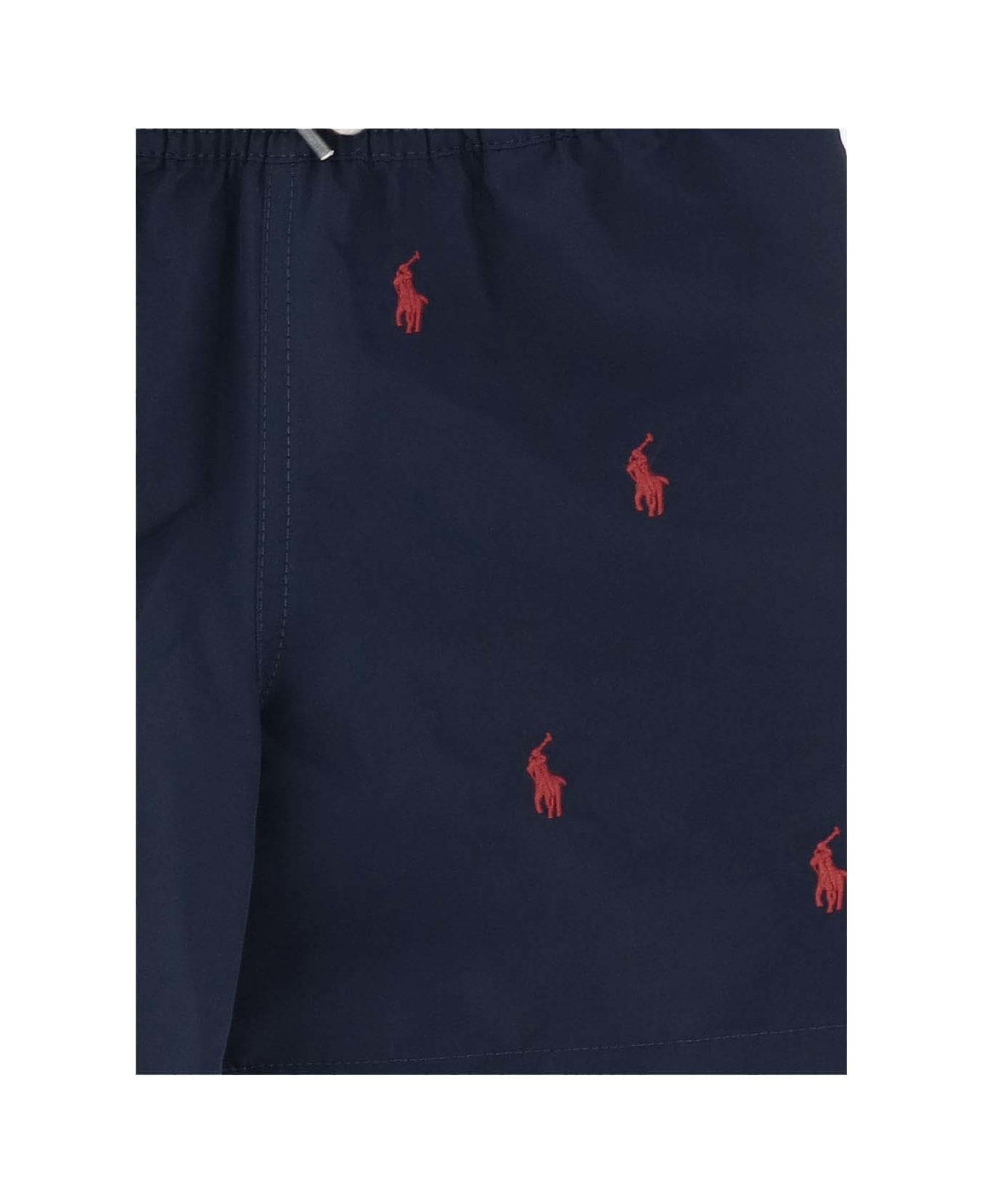 Polo Ralph Lauren Nylon Swimsuit With Logo - Red