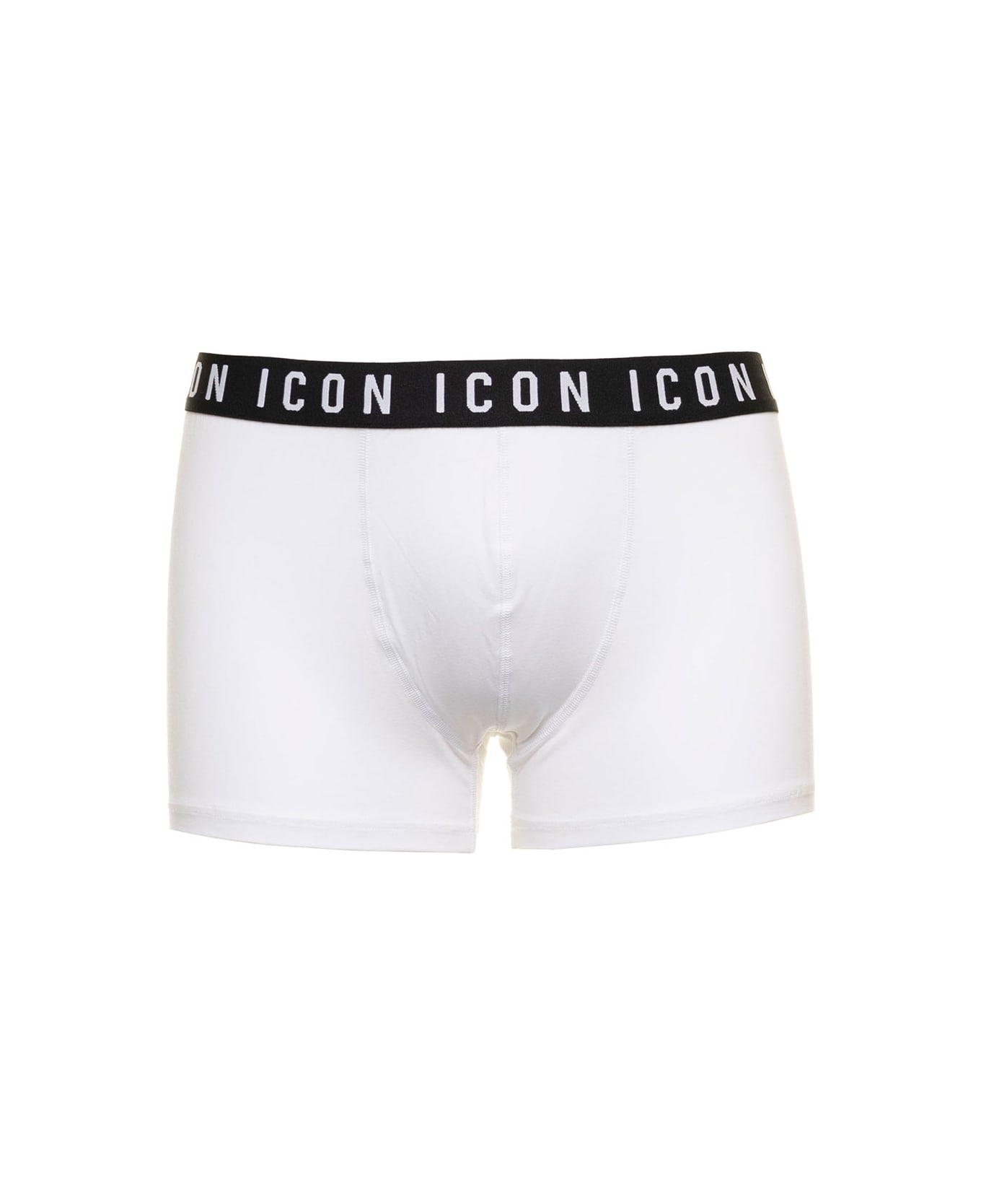 Dsquared2 D-squared2 Man's White Stretch Cotton Briefs With Logo - White