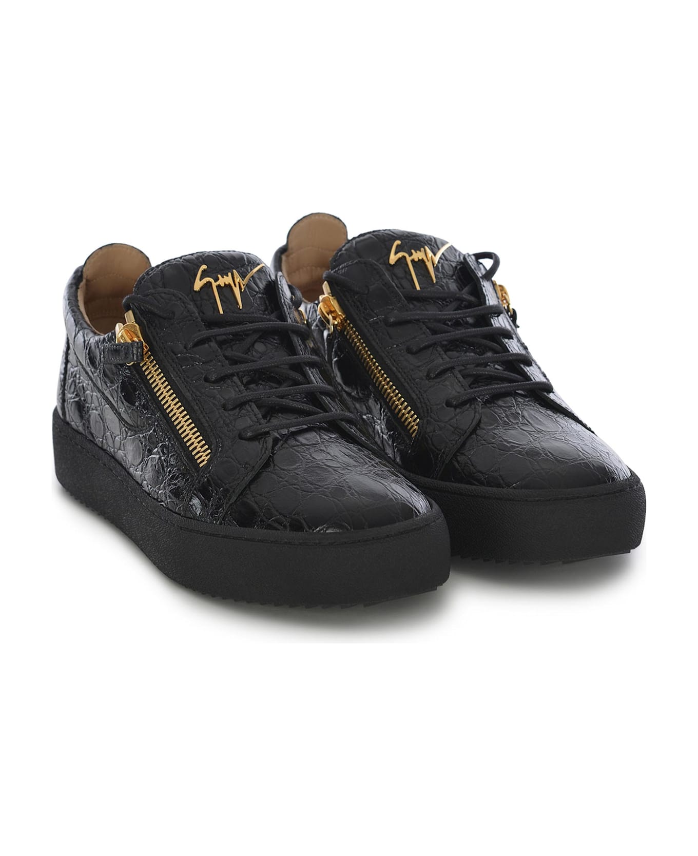 Giuseppe Zanotti Sneakers Giuseppe Zanotti "frenkie" Made Of Leather - Black