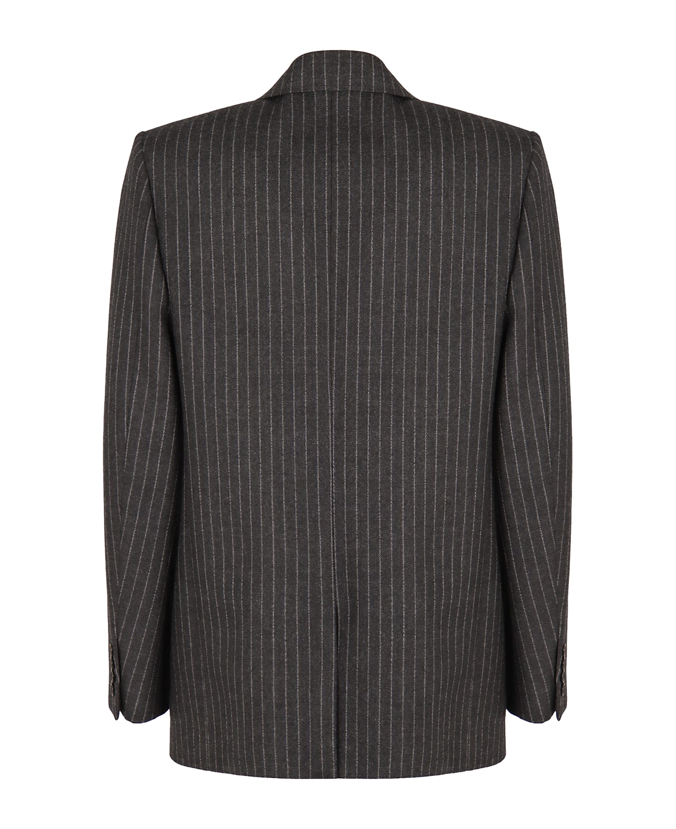 Saint Laurent Double-breasted Wool Jacket - grey
