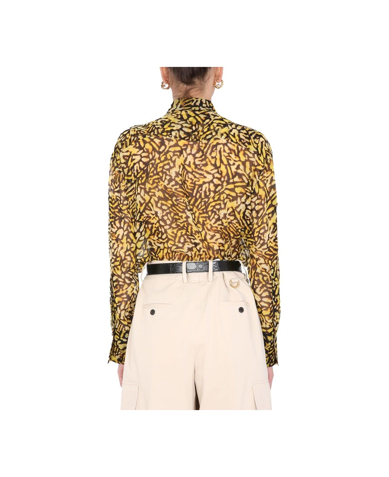 Givenchy Animal Print Zipped Shirt - MULTICOLOUR