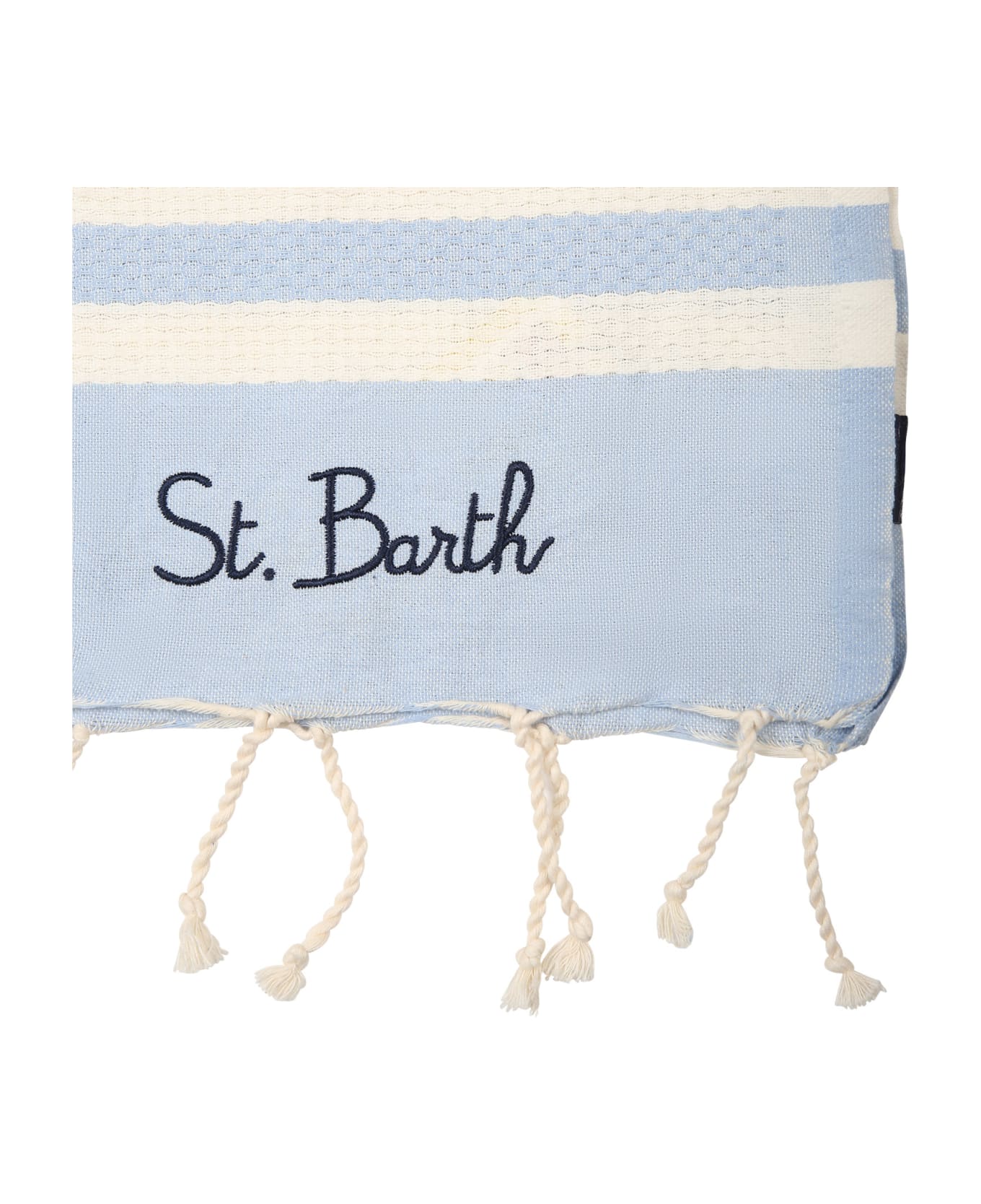 MC2 Saint Barth Light Blue Beach Towel For Kids With Logo MC2 Saint Barth - LIGHT BLUE