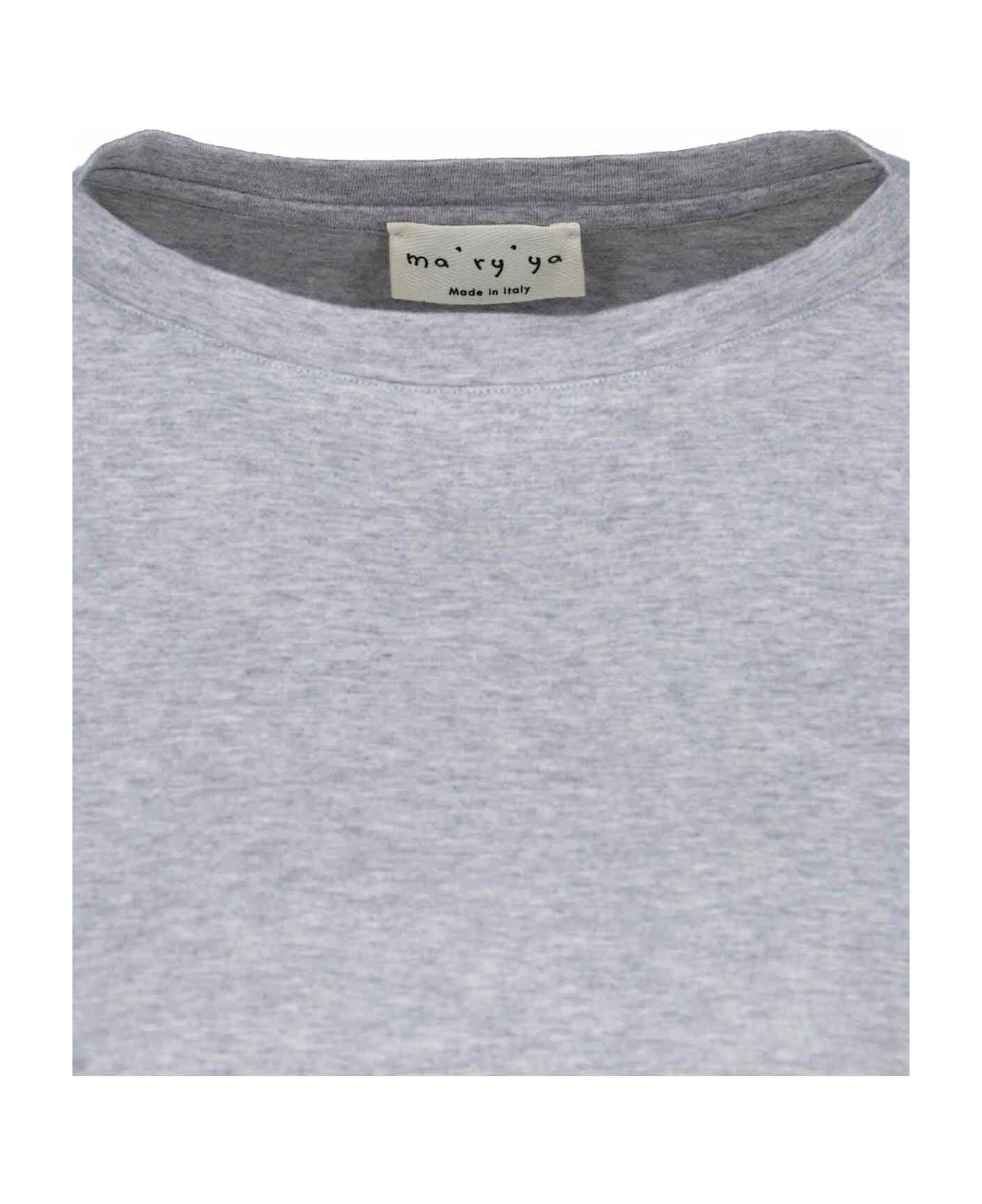 Ma'ry'ya Round Neckline T-shirt - Gray