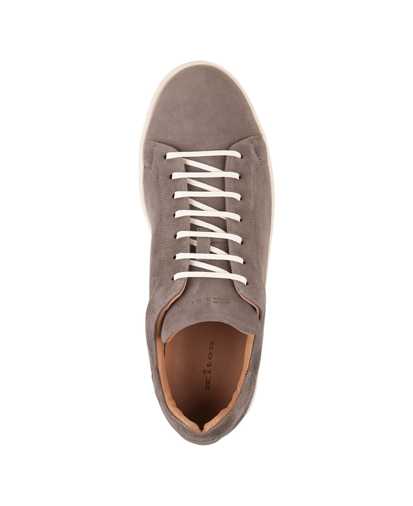 Kiton Taupe Suede Low Sneakers - Grey スニーカー