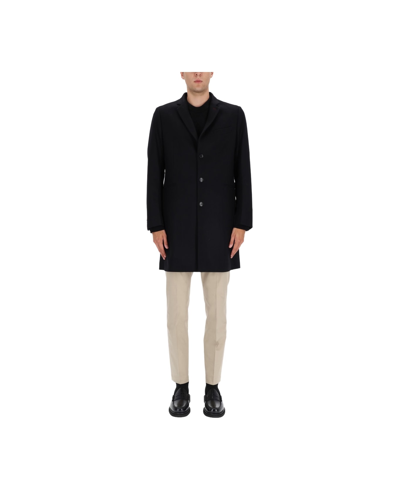 PS by Paul Smith Wool Coat - BLACK