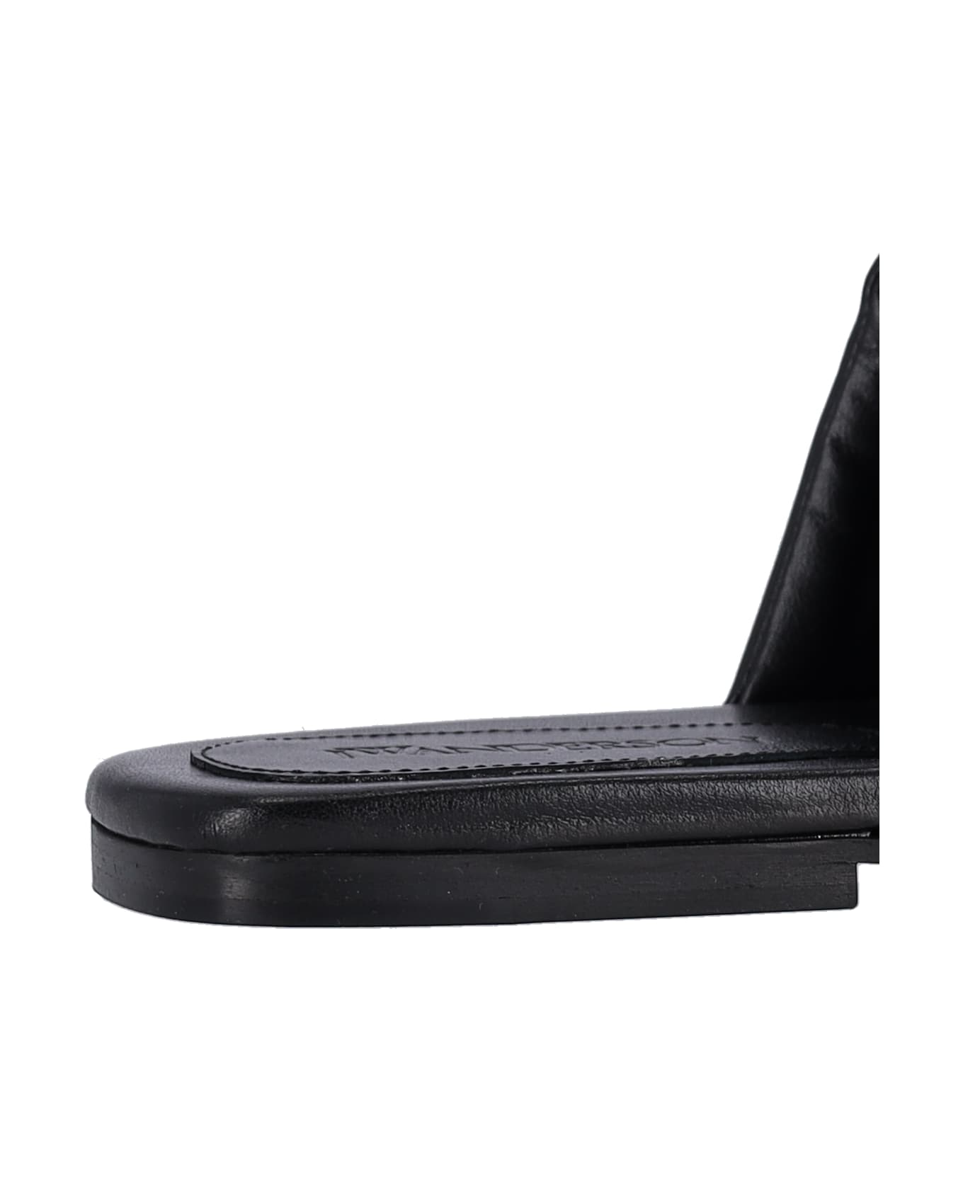J.W. Anderson Slide Logo Sandals - Black  