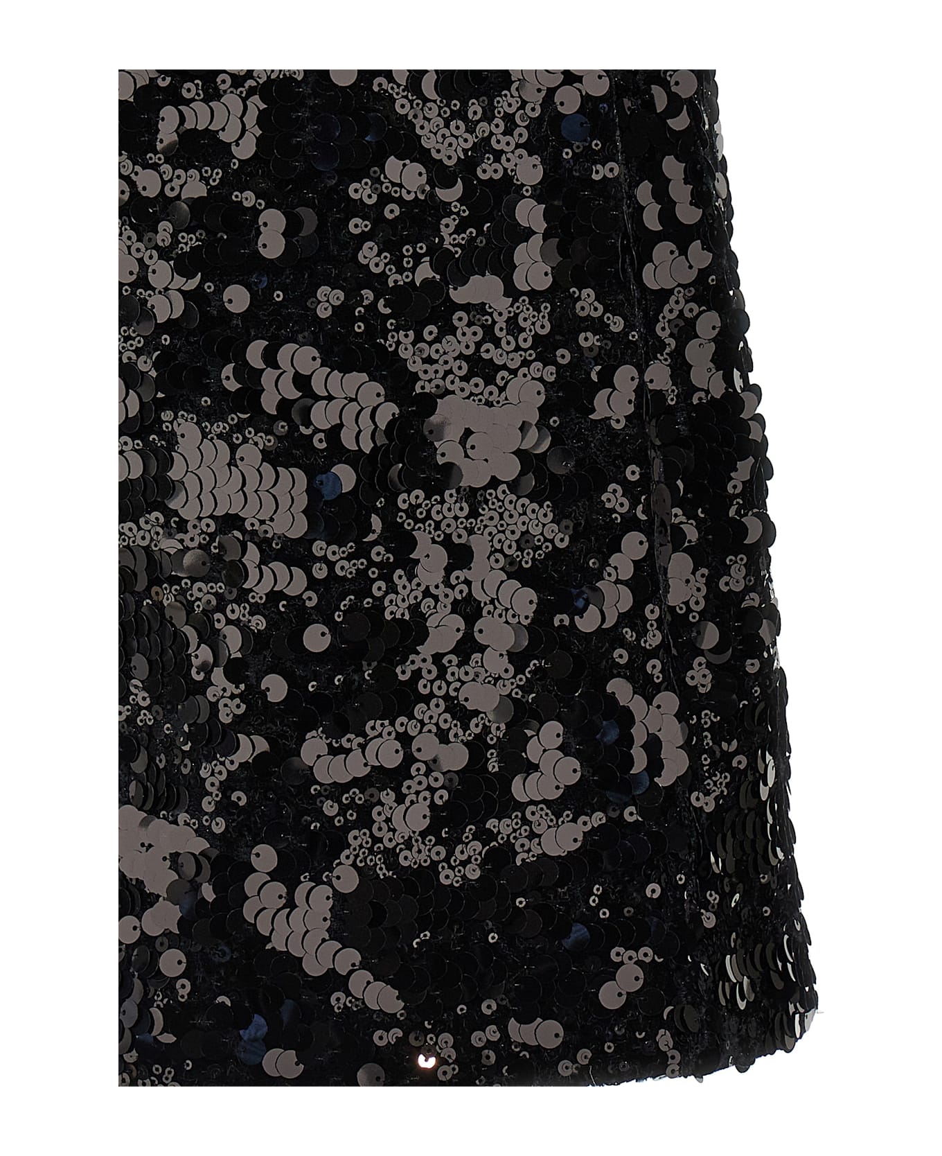 Ganni Velvet Sequins Mini - Nero