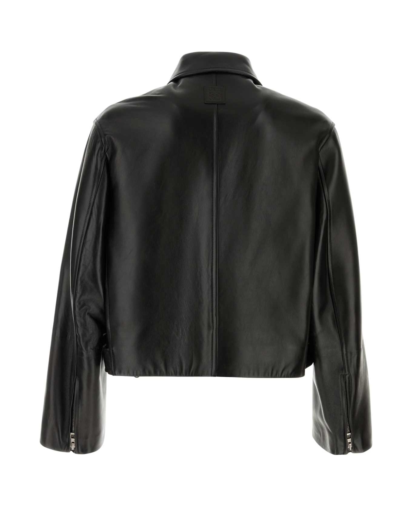 Loewe Black Leather Jacket - BLACK
