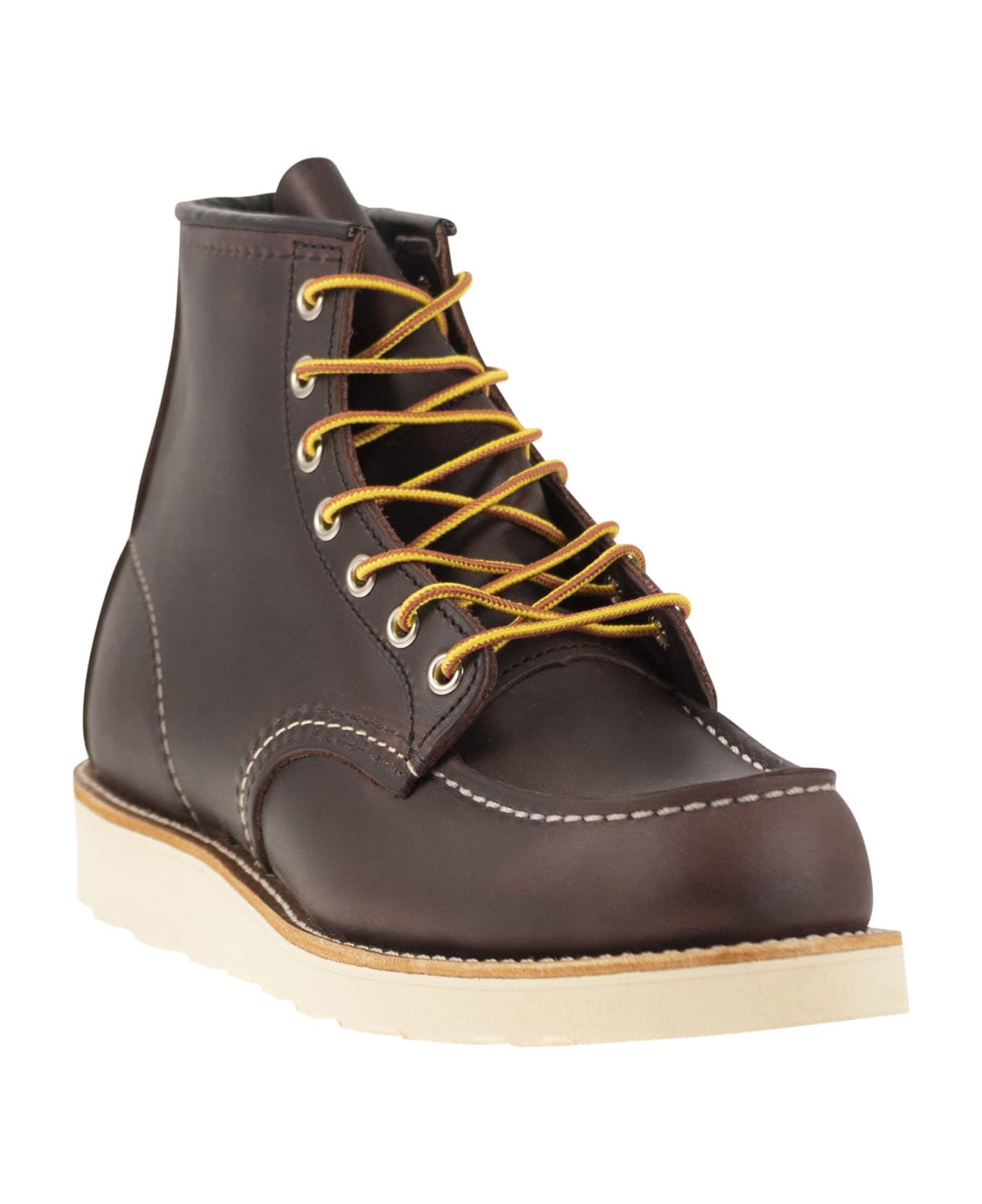 Red Wing Classic Moc - Leather Boot With Laces - Burgundy