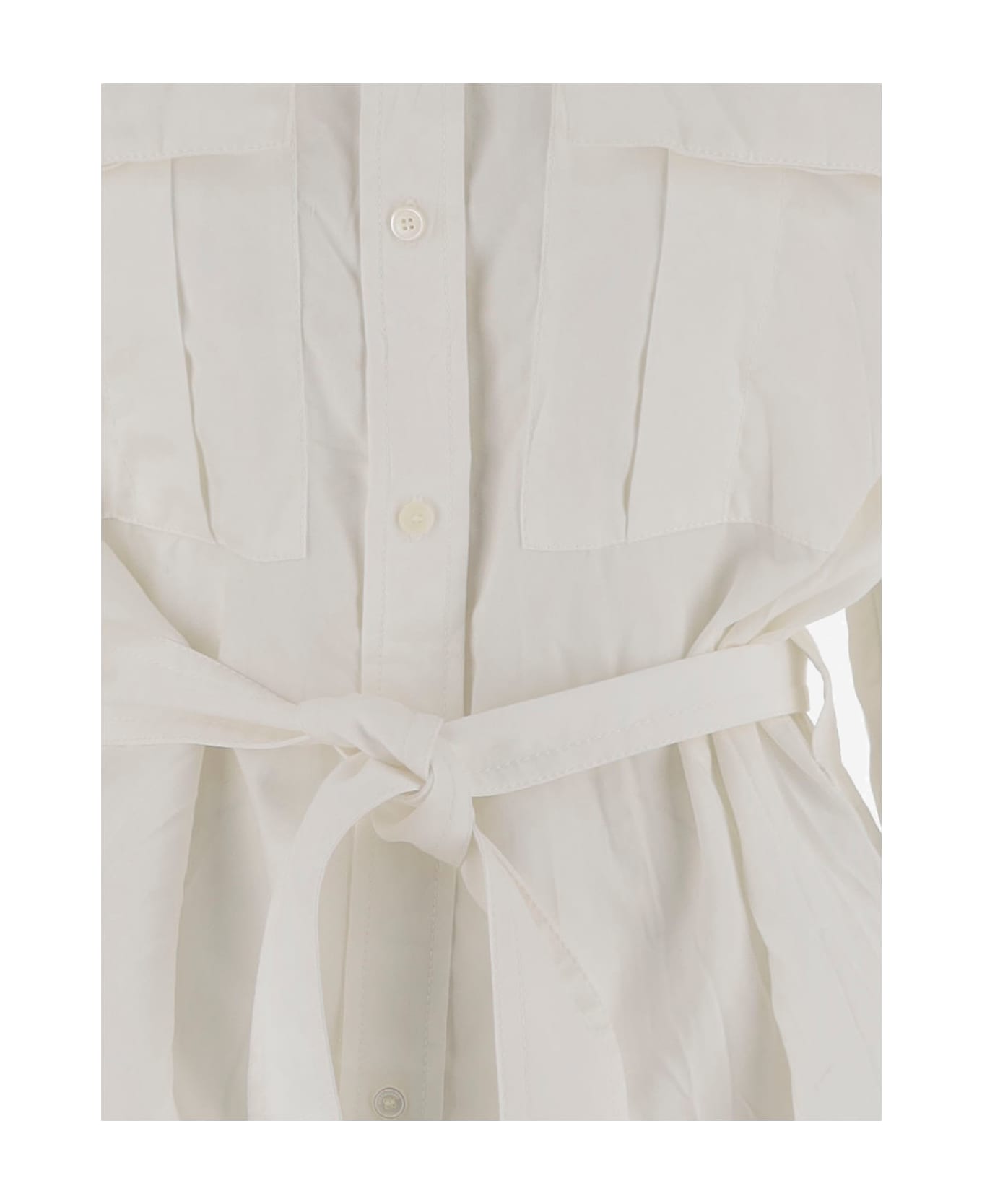 Ferragamo Shirt With Belt - White