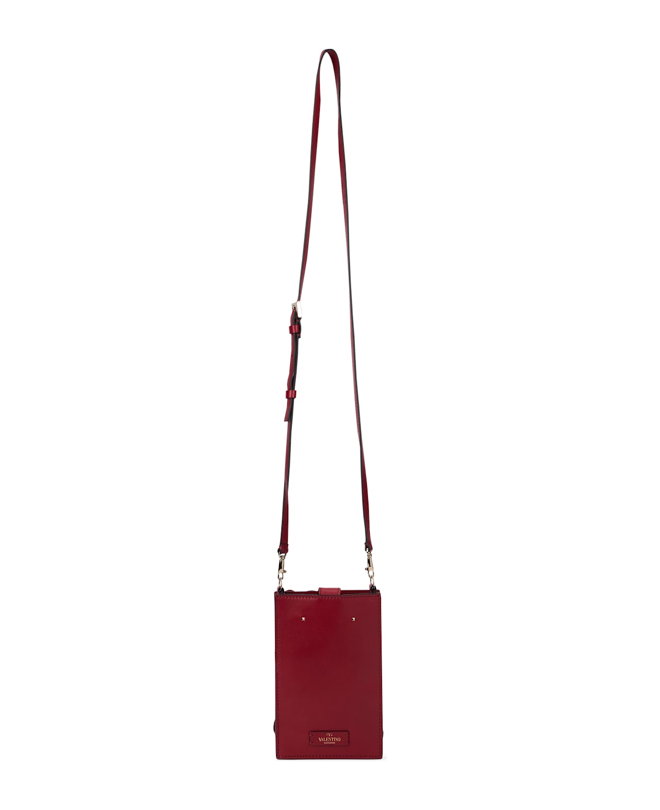 Valentino Garavani Elegant And Modern Red Shoulder Bag - Burgundy