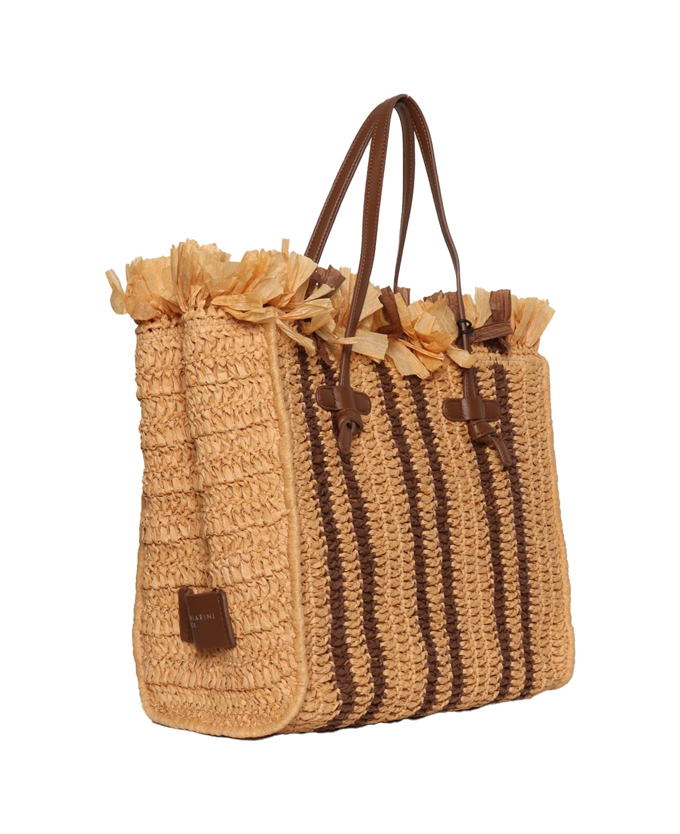 Gianni Chiarini Raffia Shopper - BROWN