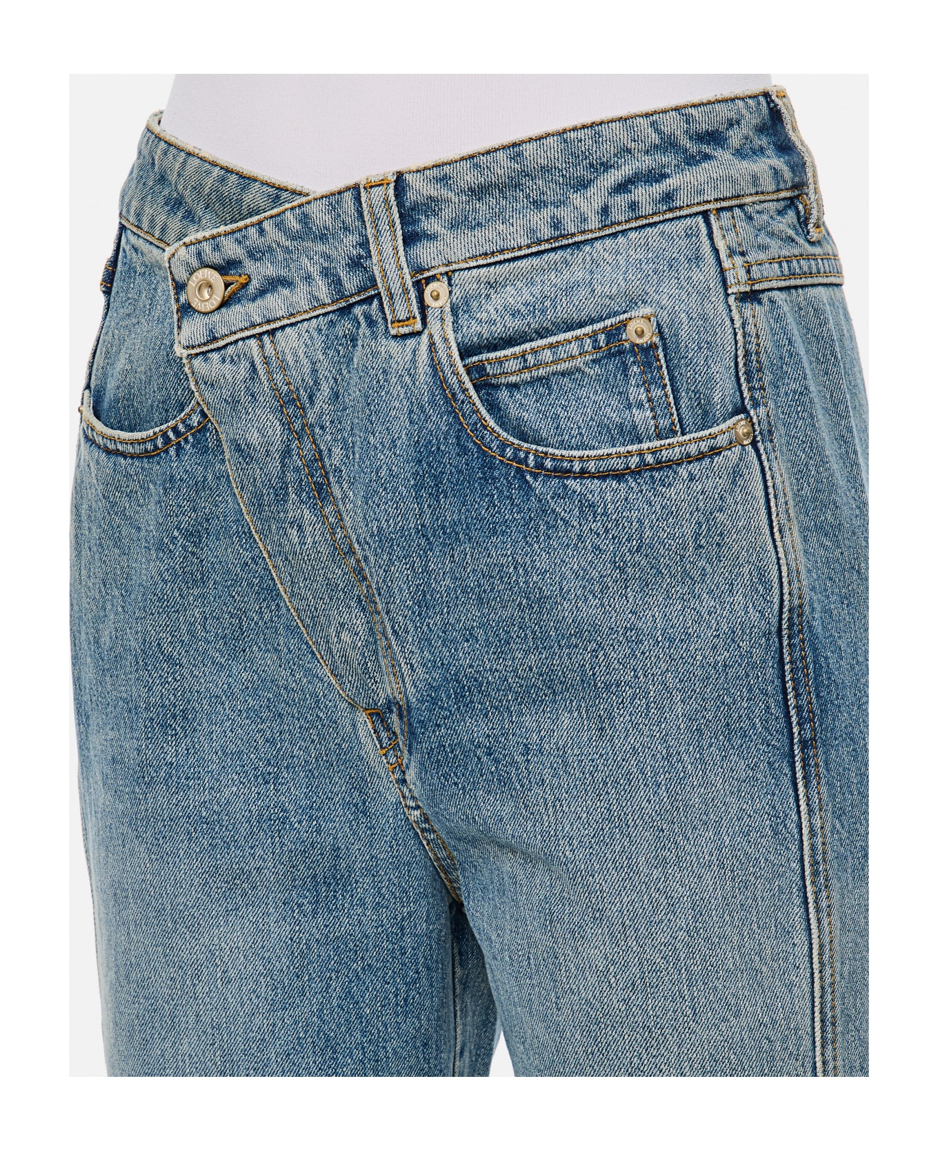 Loewe Deconstructed Denim Pants - Clear Blue