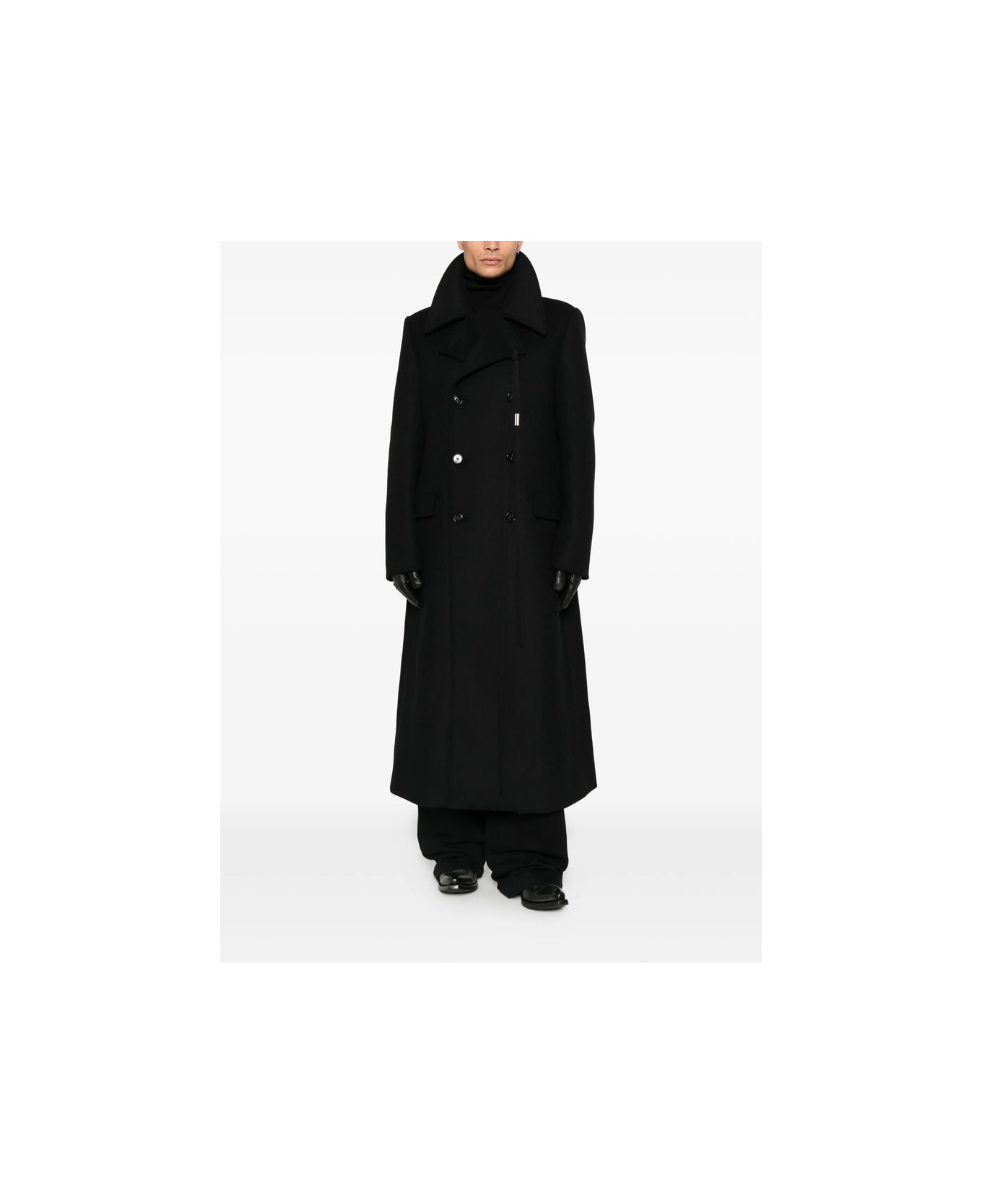 Ann Demeulemeester Coat - BLACK/BLUE