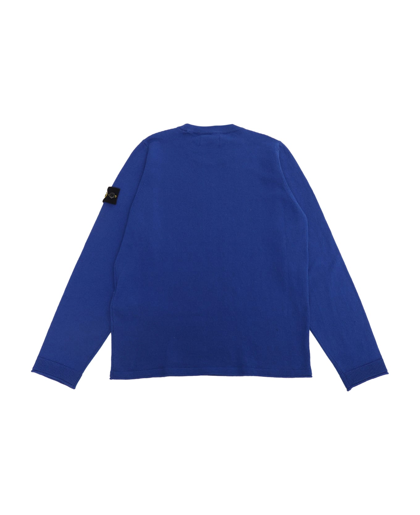 Stone Island Junior Blue Sweater With Logo - BLUE