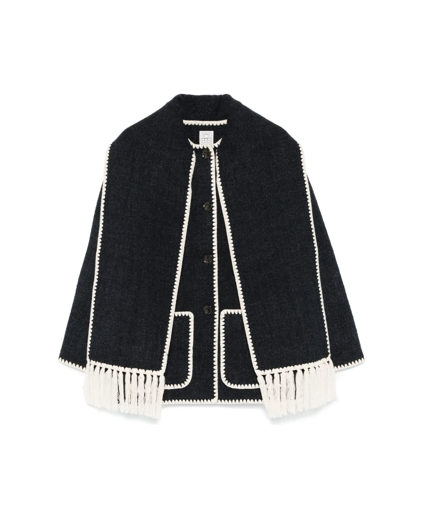 Totême Wool Scarfed Jacket - Grey