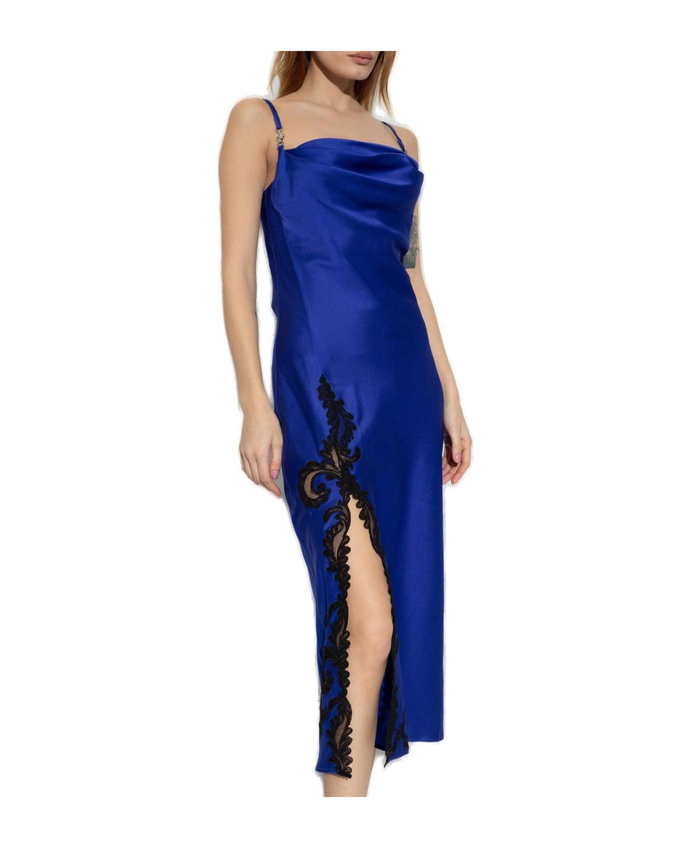 Versace Lace-detailed Sleeveless Dress - Sapphire