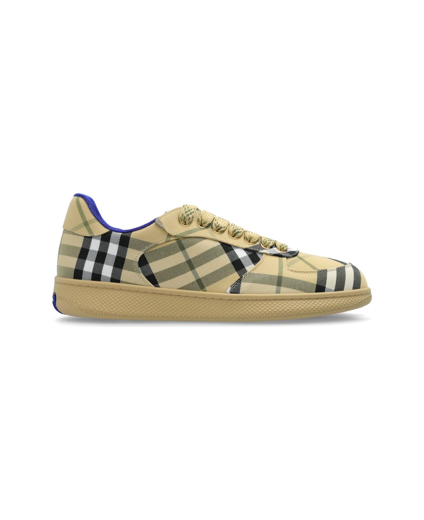 Burberry Checked Lace-up Sneakers - NEUTRALS/BLACK