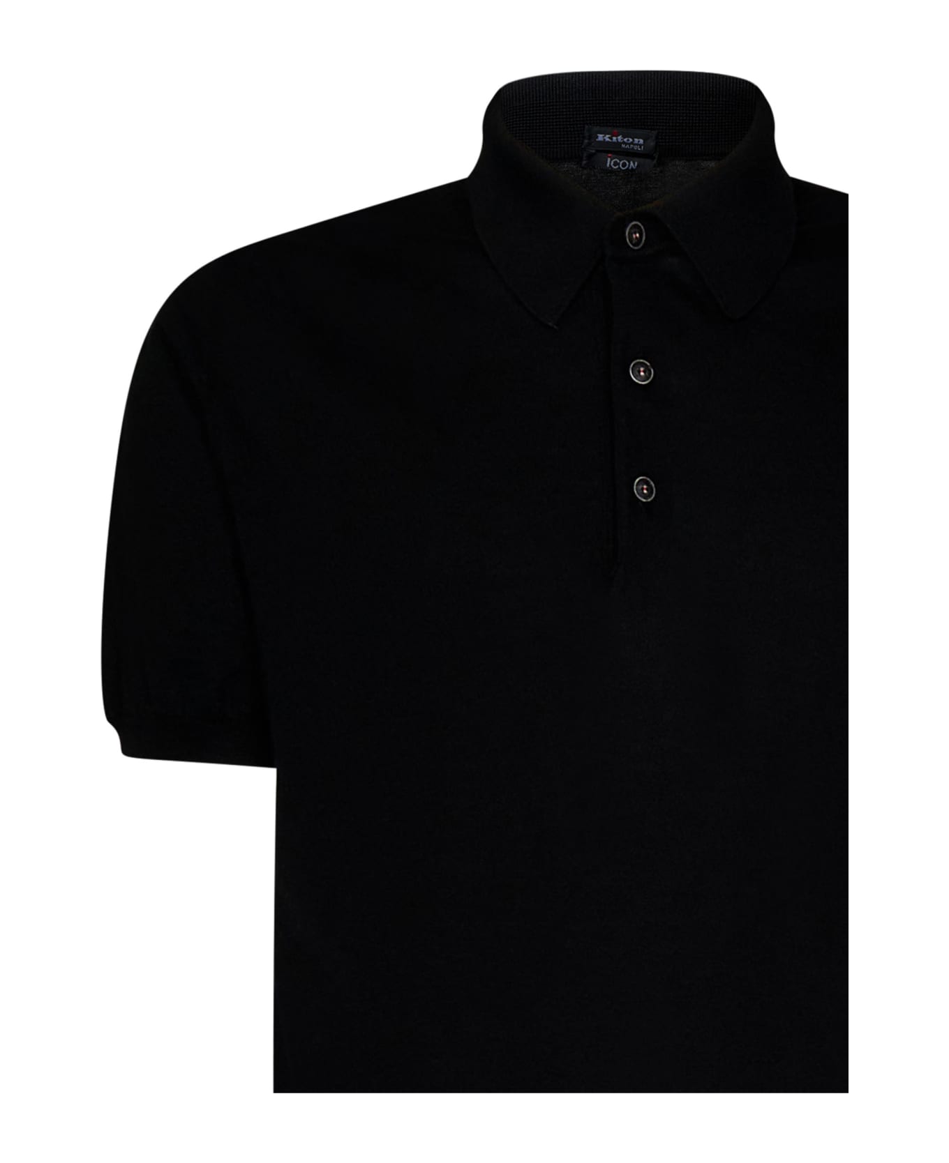 Kiton Icon Polo Shirt - Black ポロシャツ
