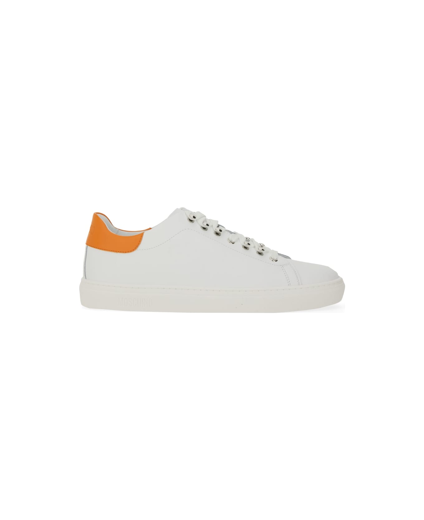 Moschino Leather Sneaker - WHITE