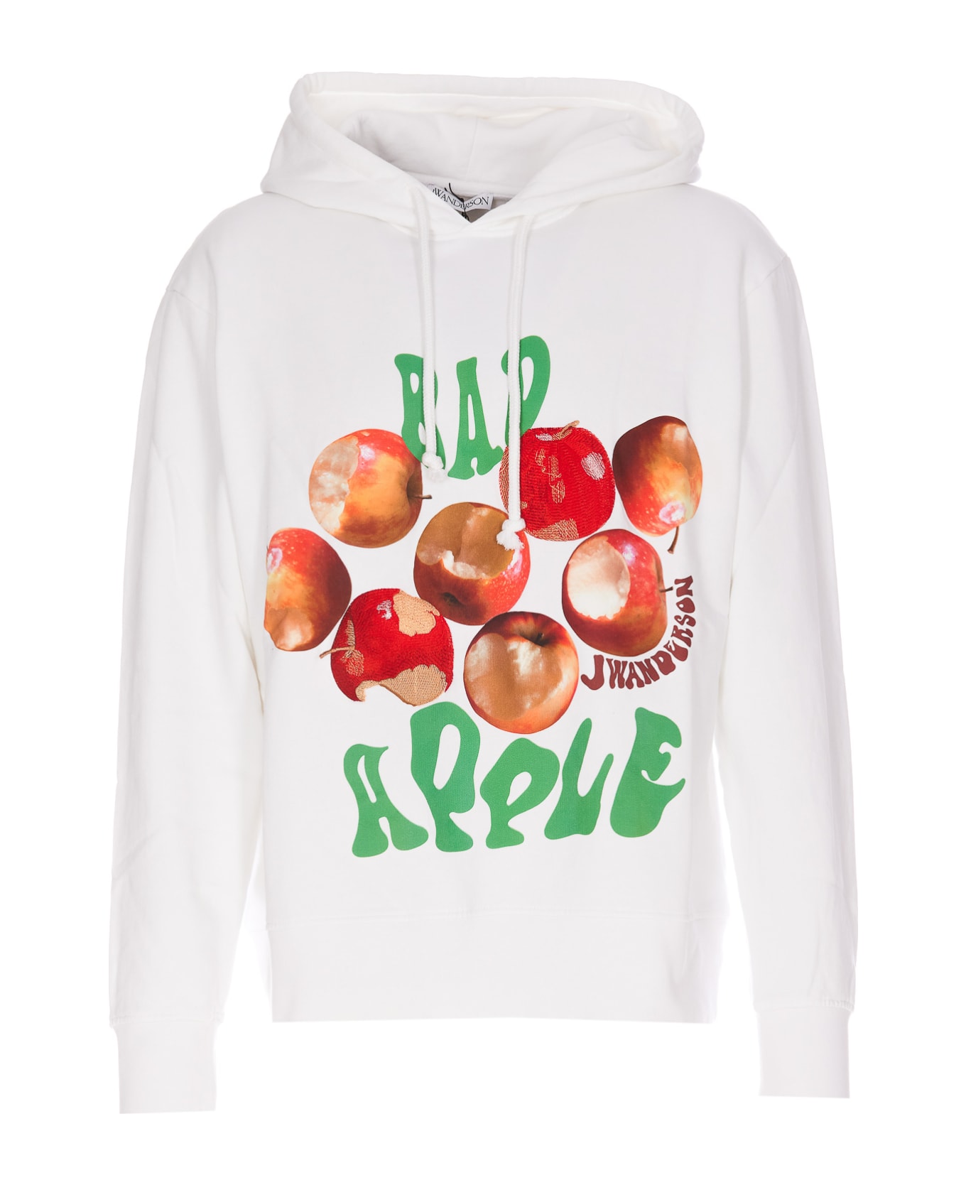 J.W. Anderson 'the Apple Collection - Bad Apple' Hoodie - White