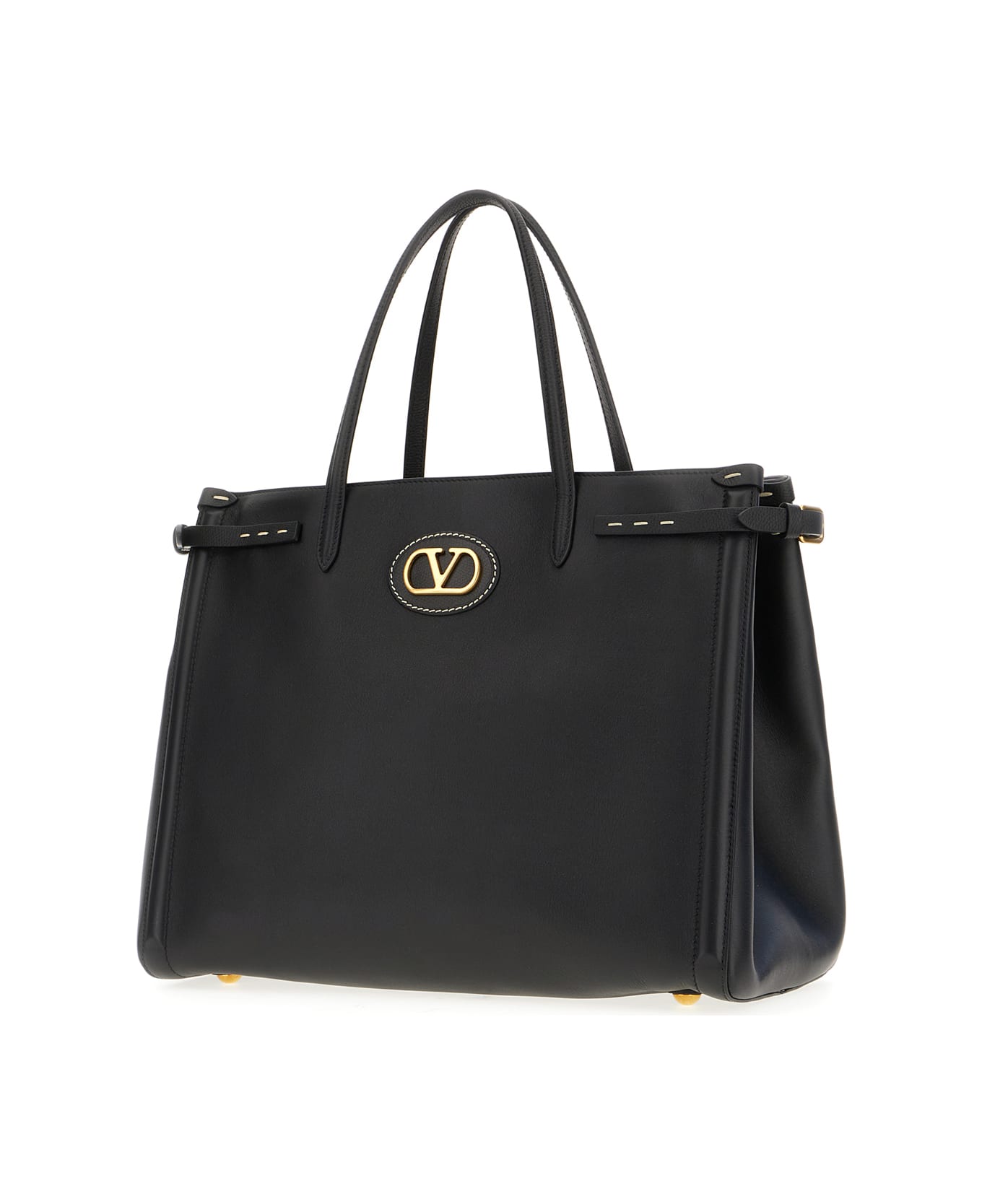 Valentino Garavani Black Leather Handbag - Nero