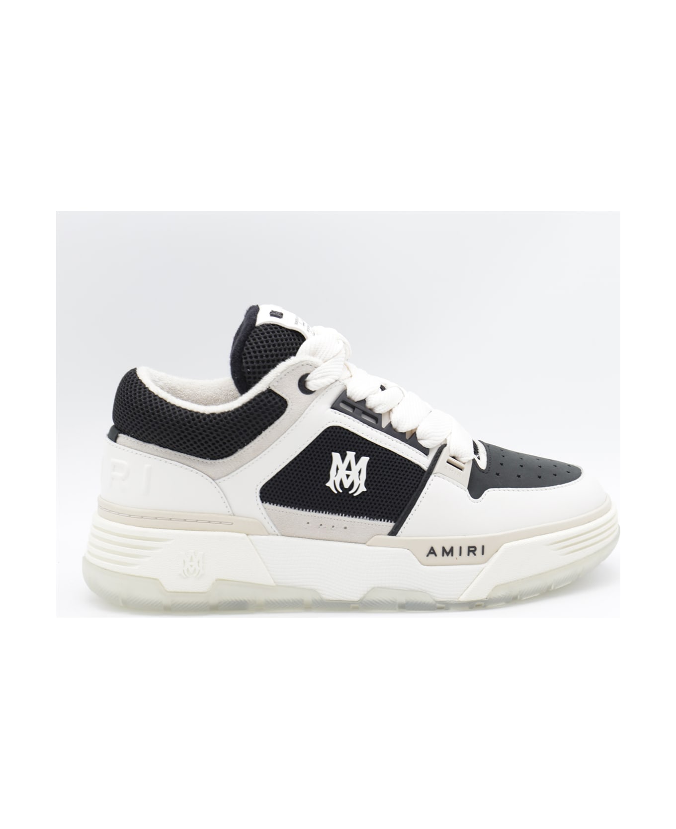 AMIRI Black And White Leather Ma-1 Sneakers - Black Alabaster