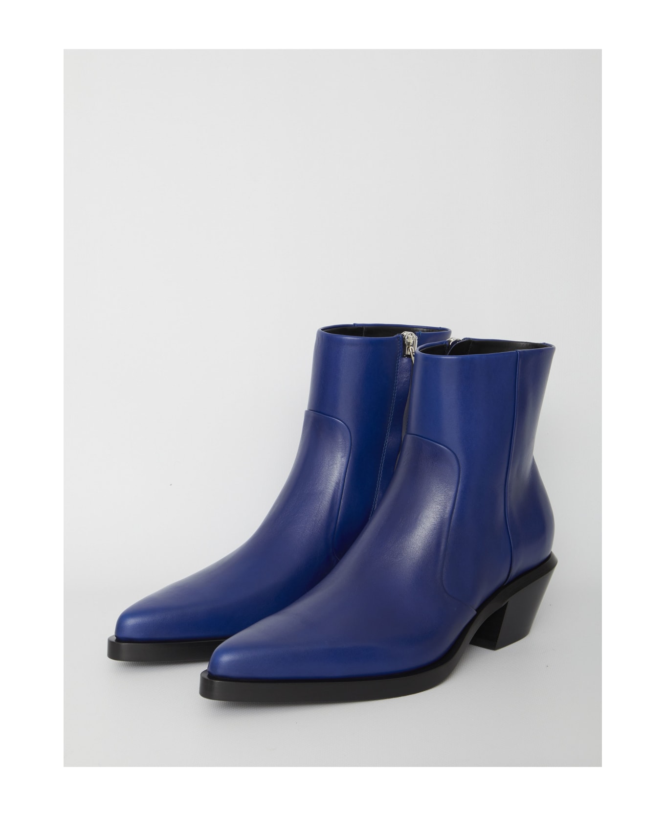 Off-White Slim Texan Ankle Boots - BLUE
