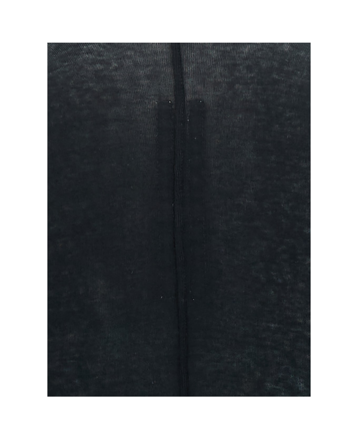 Rick Owens Black Tank Top With Curved Hem In Cotton Man - Black