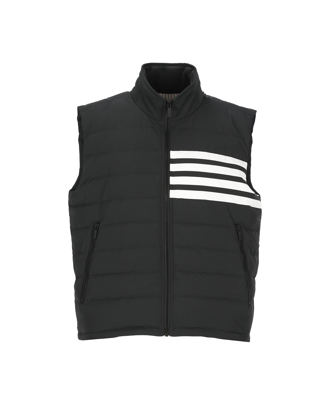 Thom Browne Black Polyester Vest - Black ベスト