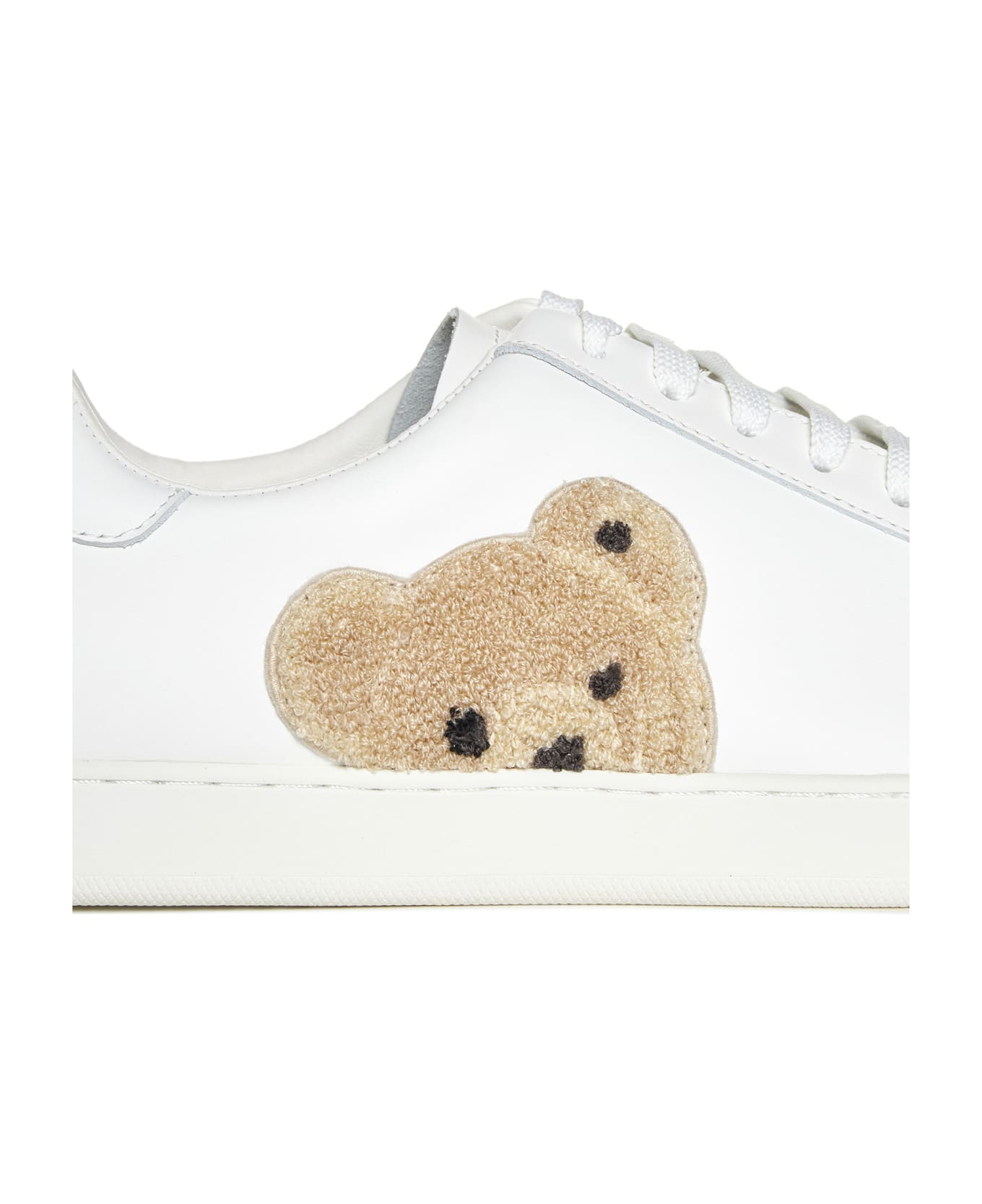 Palm Angels 'new Teddy Bear' Leather Sneakers - White