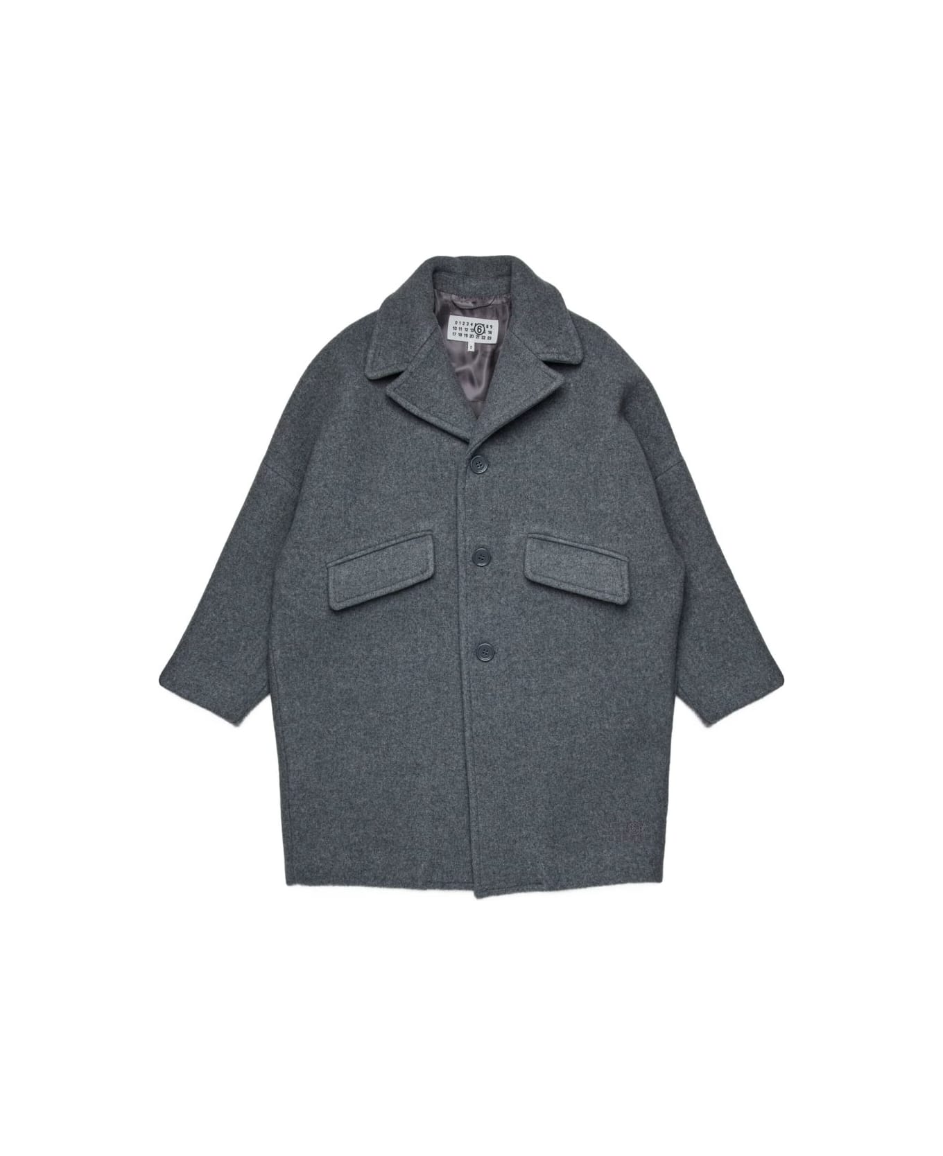MM6 Maison Margiela Kids Wool Coat - Grey