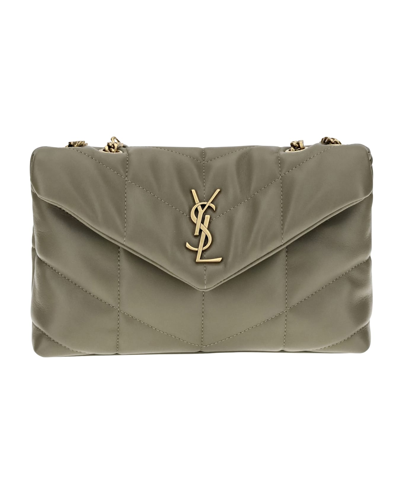 Saint Laurent Puffer Toy Shoulder Bag - MILITARY GREEN