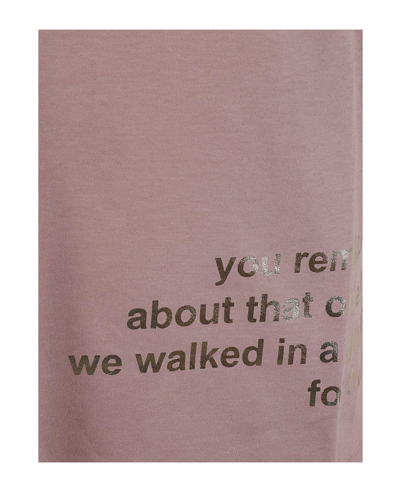 
S Max Mara Slogan Printed Crewneck T-shirt - Pink