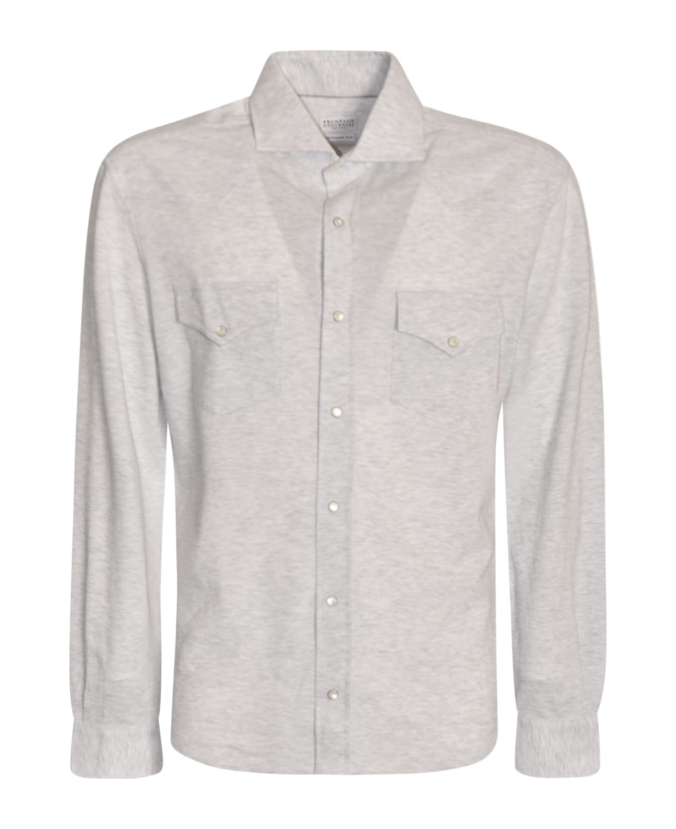 Brunello Cucinelli Long-sleeved Classic Shirt - Perla