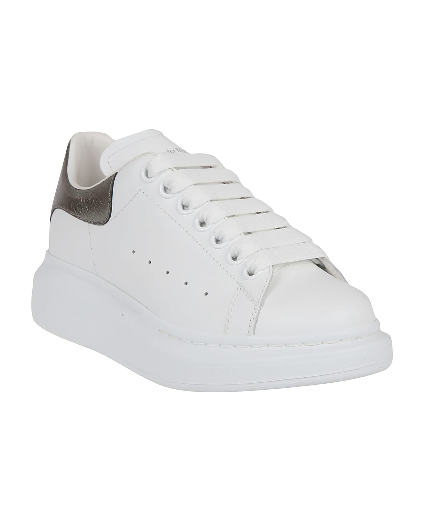 Alexander McQueen Sneaker Pelle - White Blk Pearl