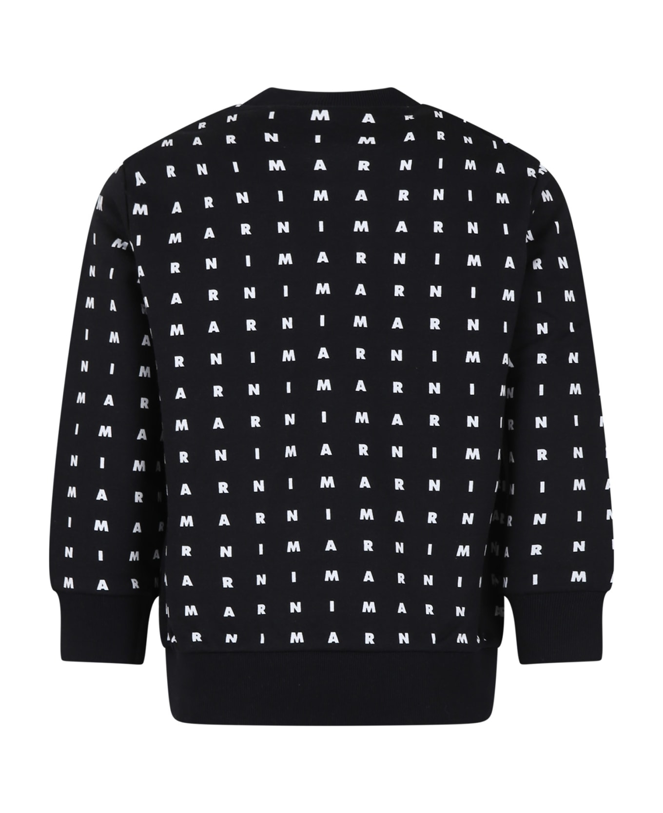 Marni Black Sweatshirt For Kids With Logo - Black